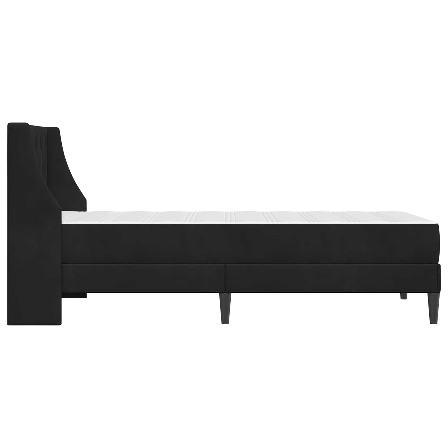 vidaXL Σκελετός κρεβατιού με στρώμα Μαύρο 80 x 200 cm Βελούδο
