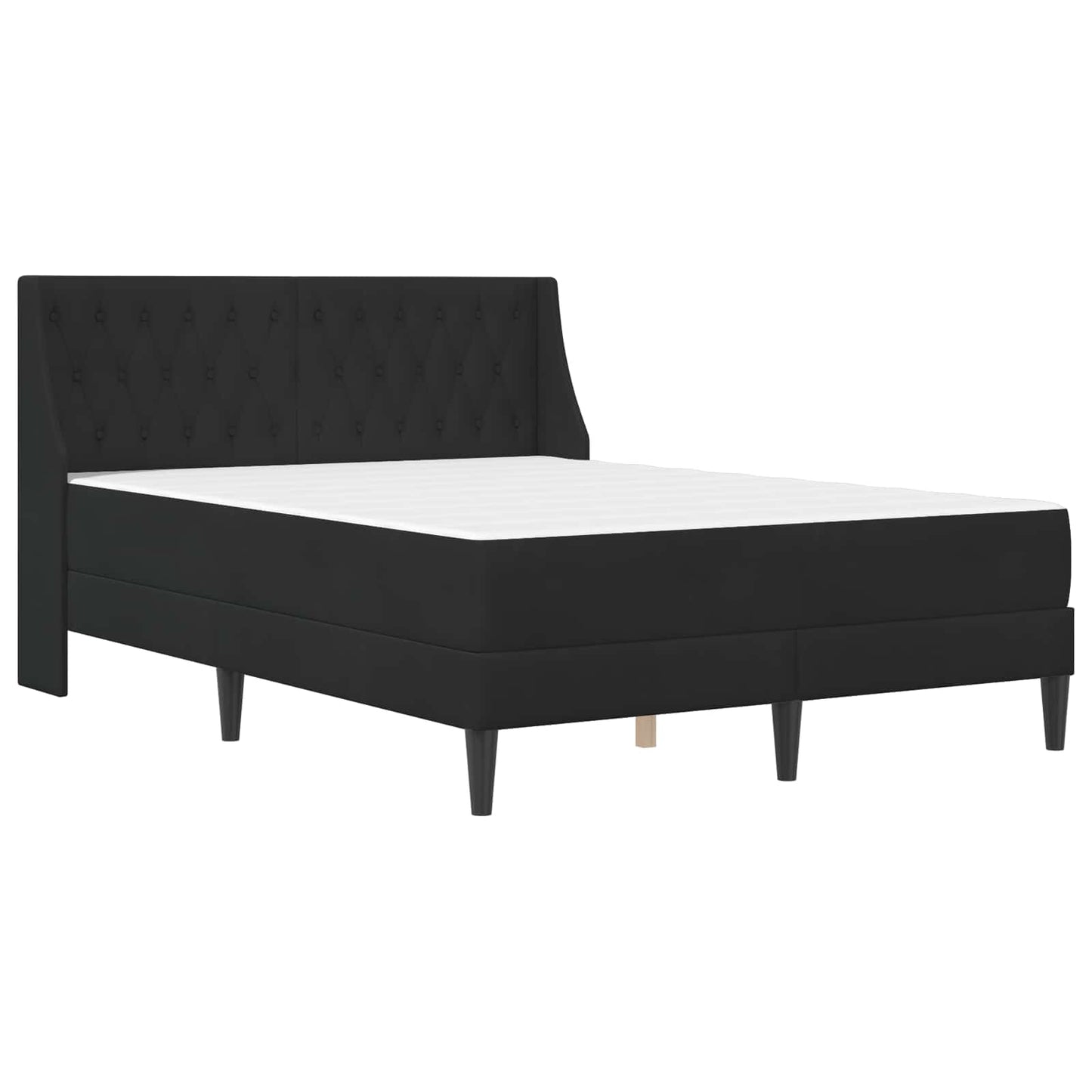 vidaXL Σκελετός κρεβατιού με στρώμα Μαύρο 140 x 200 cm Βελούδο