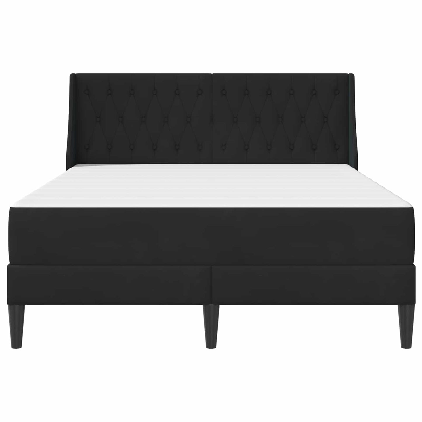vidaXL Σκελετός κρεβατιού με στρώμα Μαύρο 140 x 200 cm Βελούδο