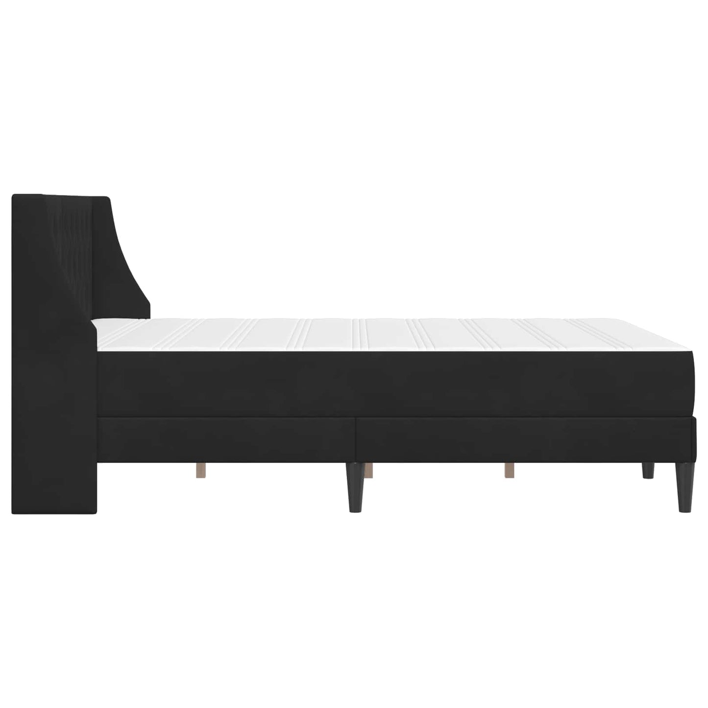 vidaXL Σκελετός κρεβατιού με στρώμα Μαύρο 140 x 200 cm Βελούδο