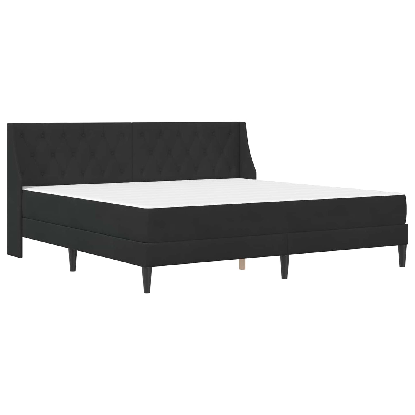 vidaXL Σκελετός κρεβατιού με στρώμα Μαύρο 200 x 200 cm Βελούδο