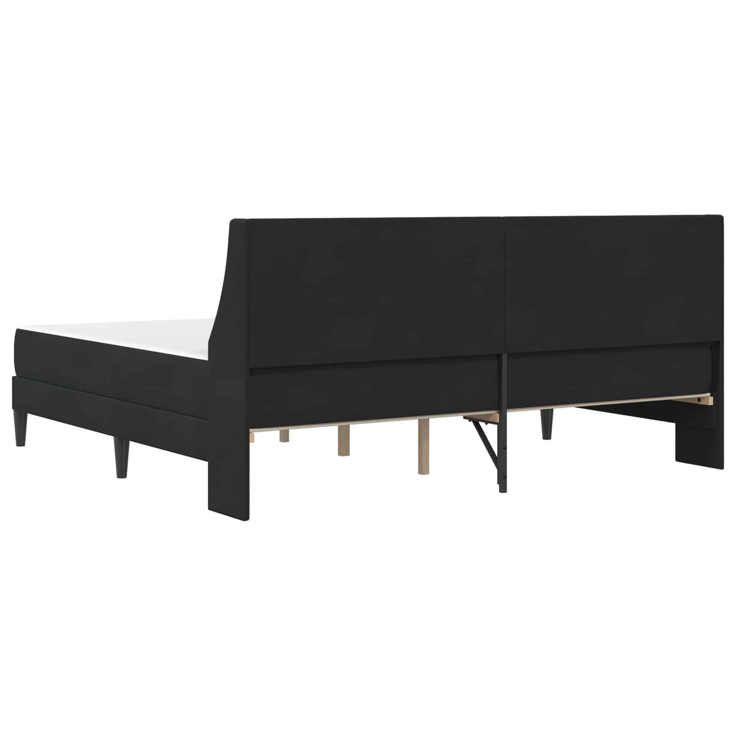 vidaXL Σκελετός κρεβατιού με στρώμα Μαύρο 200 x 200 cm Βελούδο