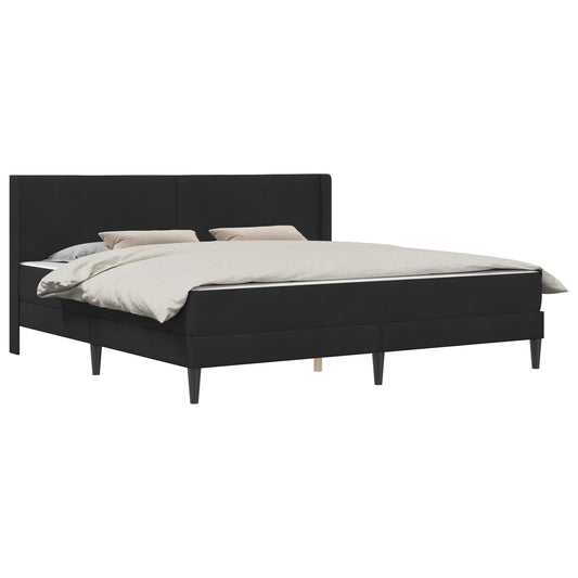 vidaXL Σκελετός κρεβατιού με στρώμα Μαύρο 180 x 200 cm Βελούδο