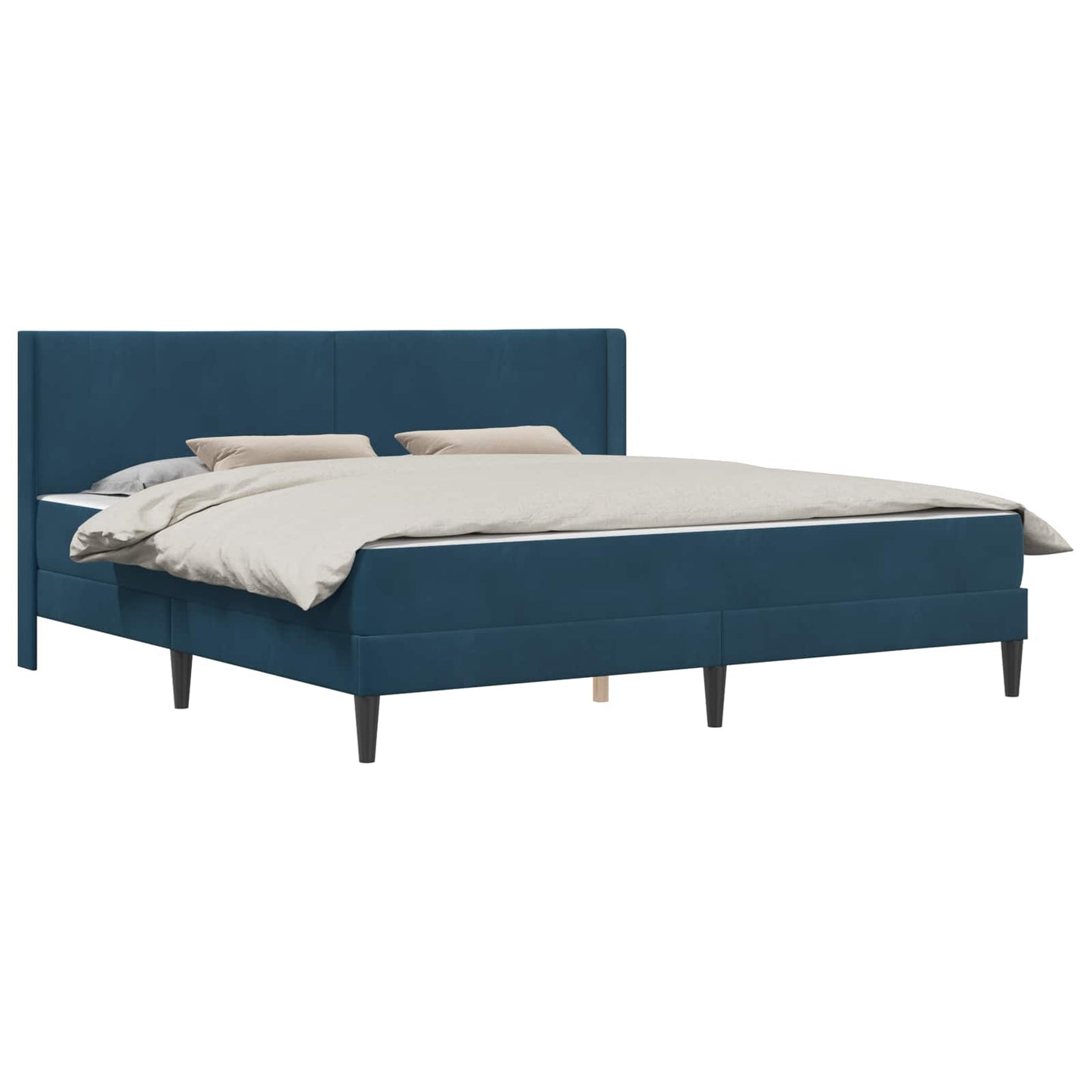 vidaXL Σκελετός κρεβατιού με στρώμα Μπλε 180 x 200 cm Βελούδο