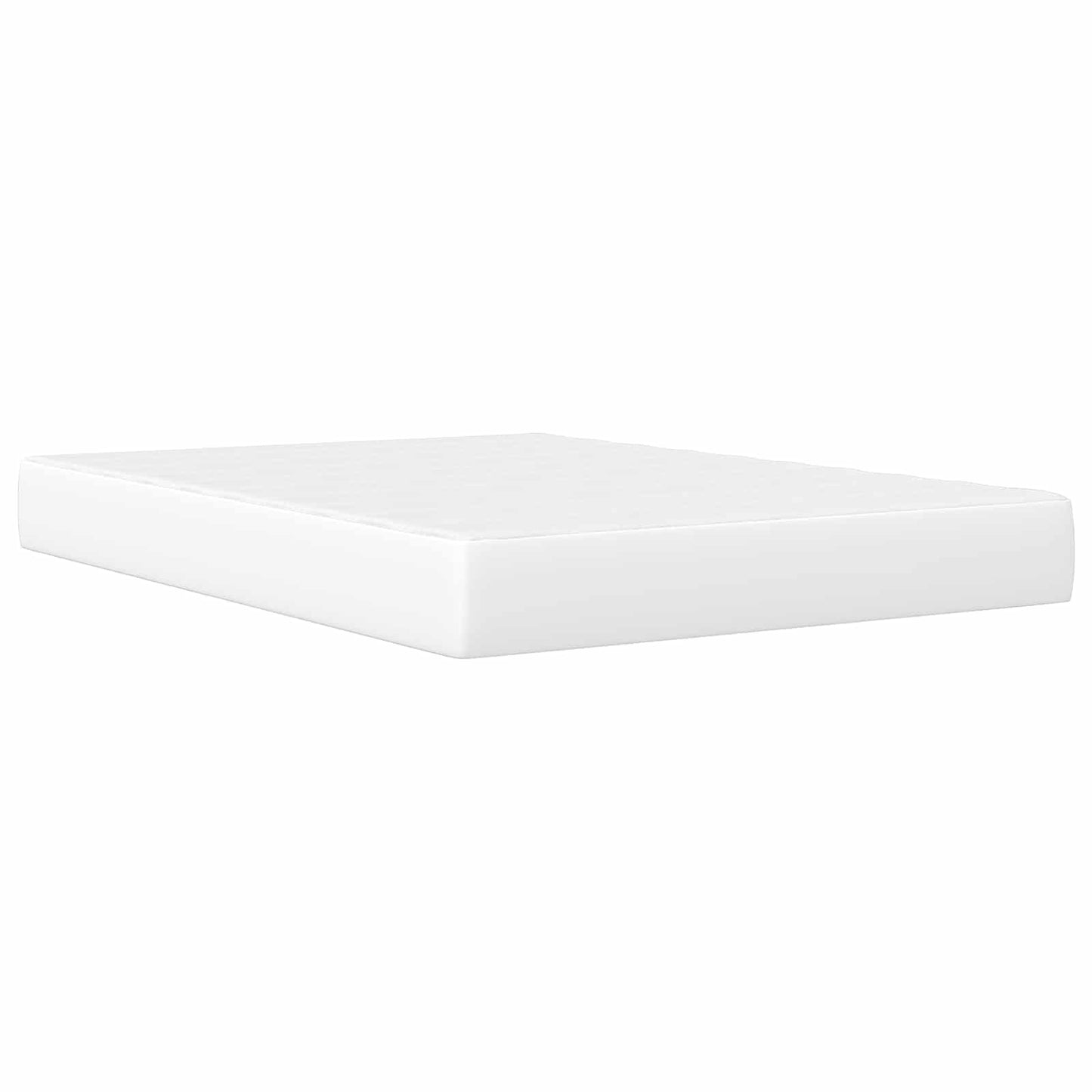 vidaXL Σκελετός κρεβατιού με στρώμα Λευκό 160 x 200 cm Τεχνητό Δέρμα