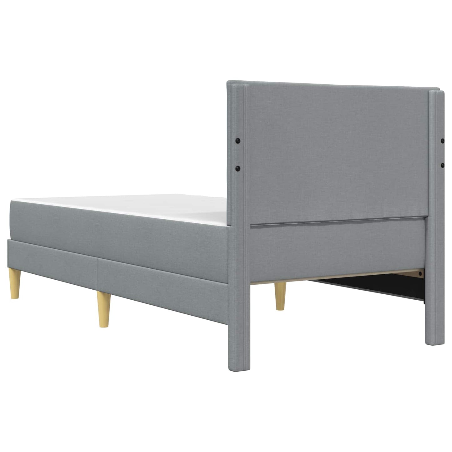 vidaXL Σκελετός Κρεβατιού Ανοιχτό γκρι 90 x 190 cm Πολυεστέρας