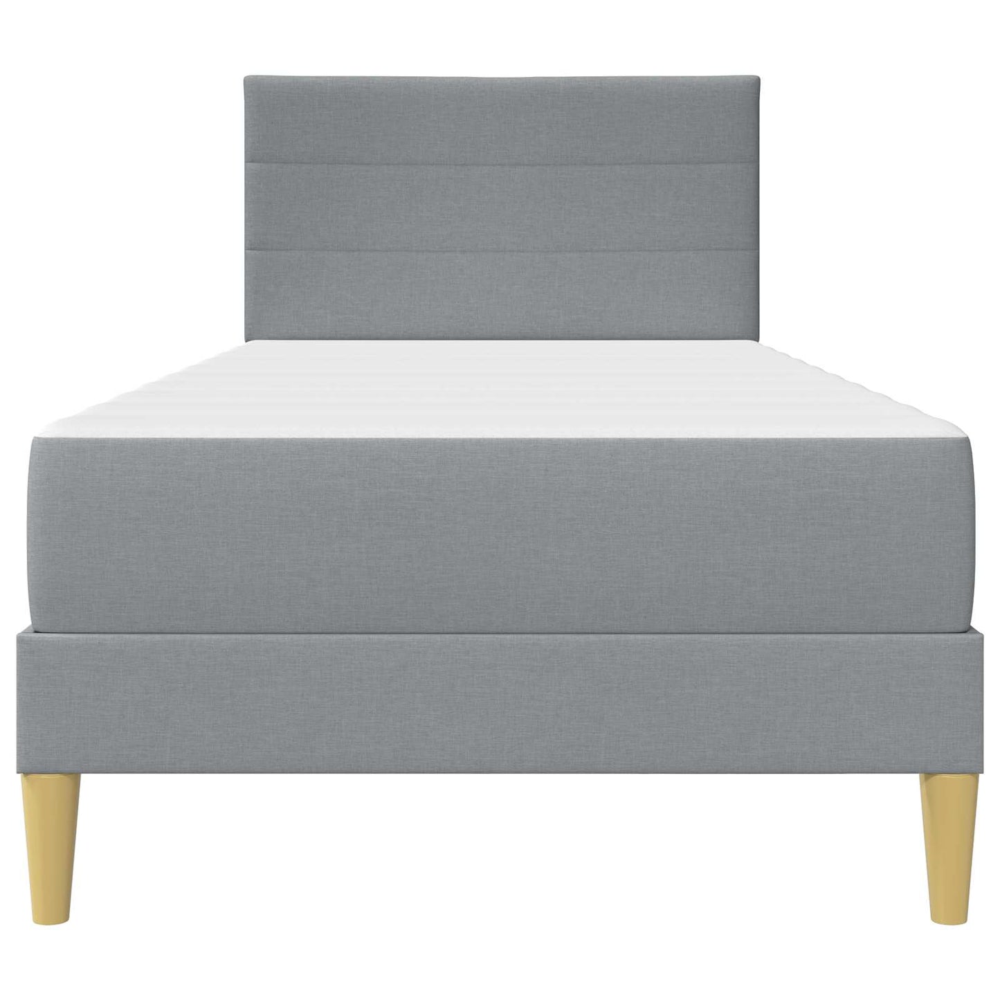 vidaXL Σκελετός Κρεβατιού Ανοιχτό γκρι 90 x 190 cm Πολυεστέρας