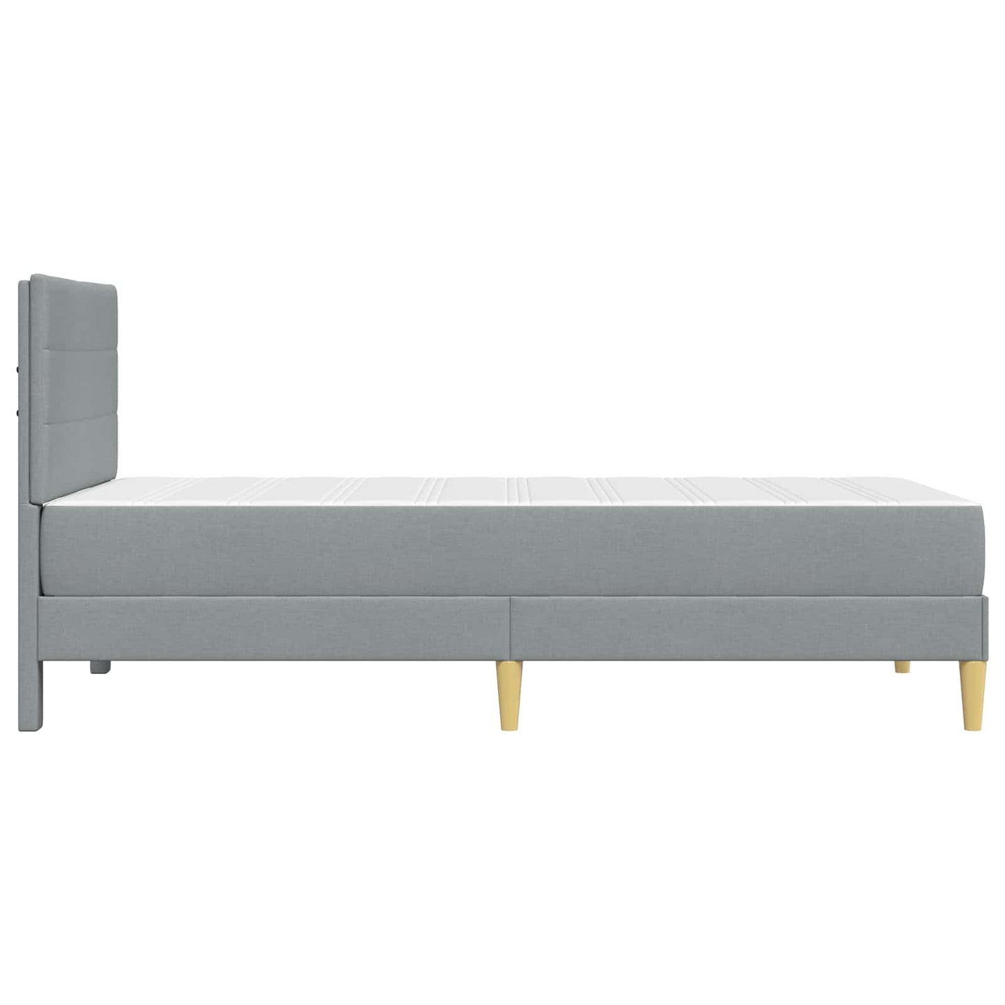 vidaXL Σκελετός Κρεβατιού Ανοιχτό γκρι 90 x 190 cm Πολυεστέρας