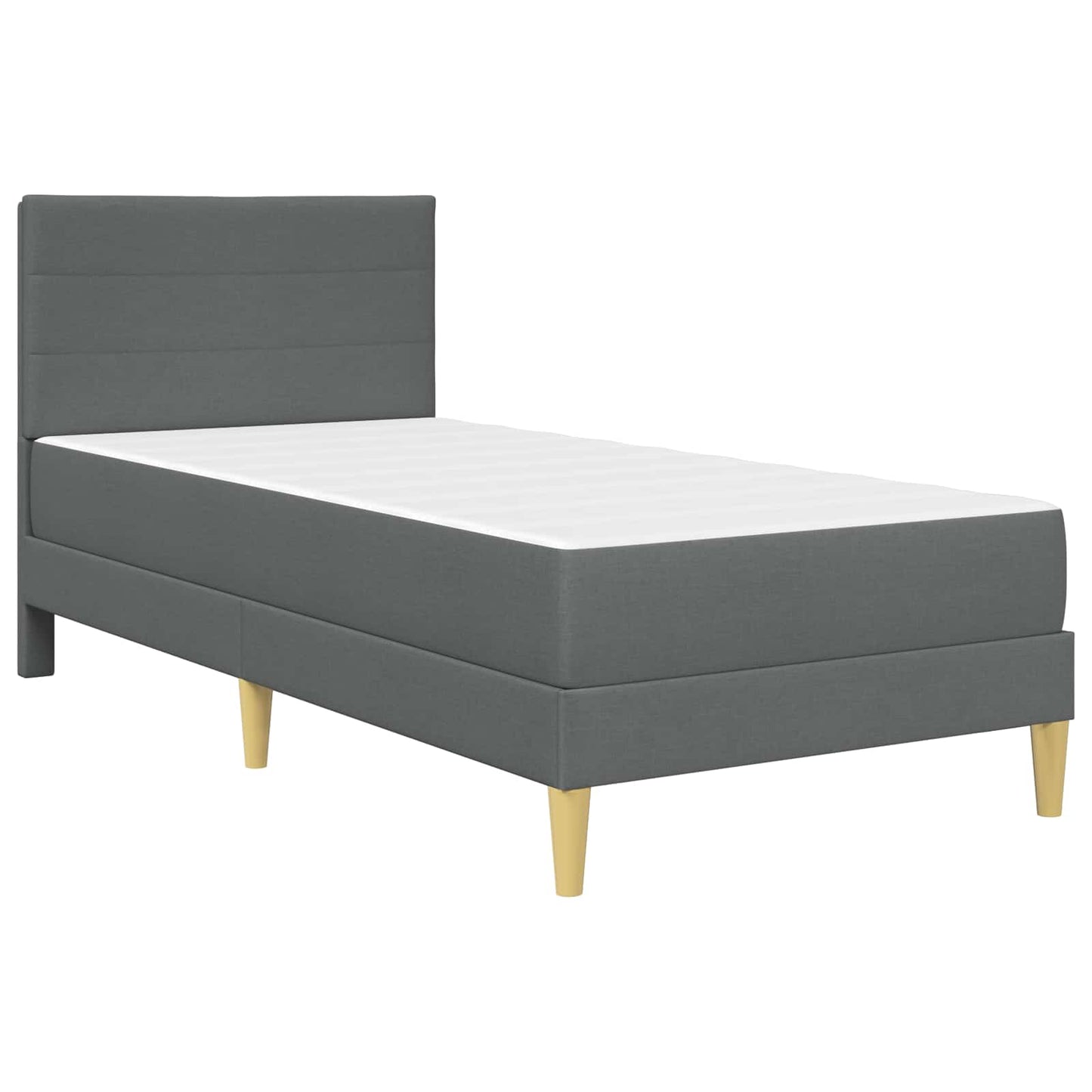 vidaXL Σκελετός Κρεβατιού Σκούρο Γκρι 90 x 190 cm Πολυεστέρας