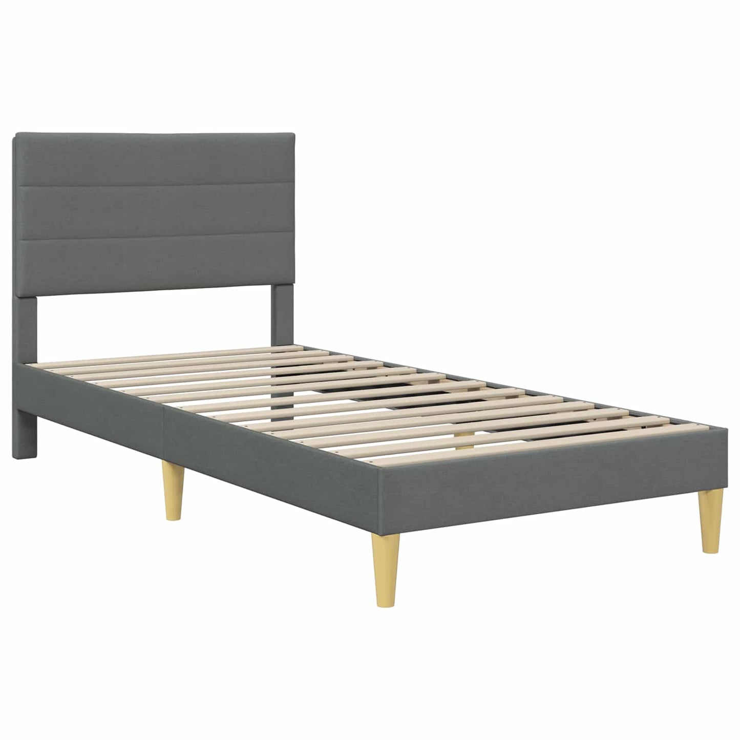 vidaXL Σκελετός Κρεβατιού Σκούρο Γκρι 90 x 190 cm Πολυεστέρας