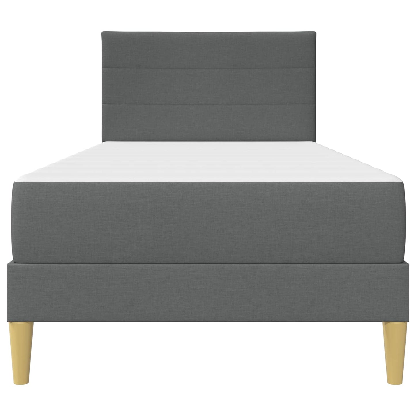 vidaXL Σκελετός Κρεβατιού Σκούρο Γκρι 90 x 190 cm Πολυεστέρας