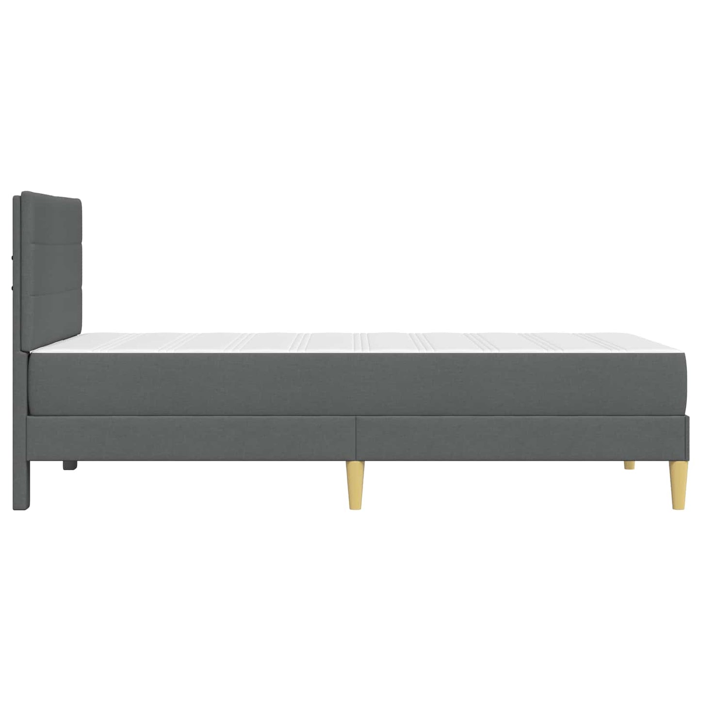 vidaXL Σκελετός Κρεβατιού Σκούρο Γκρι 90 x 190 cm Πολυεστέρας