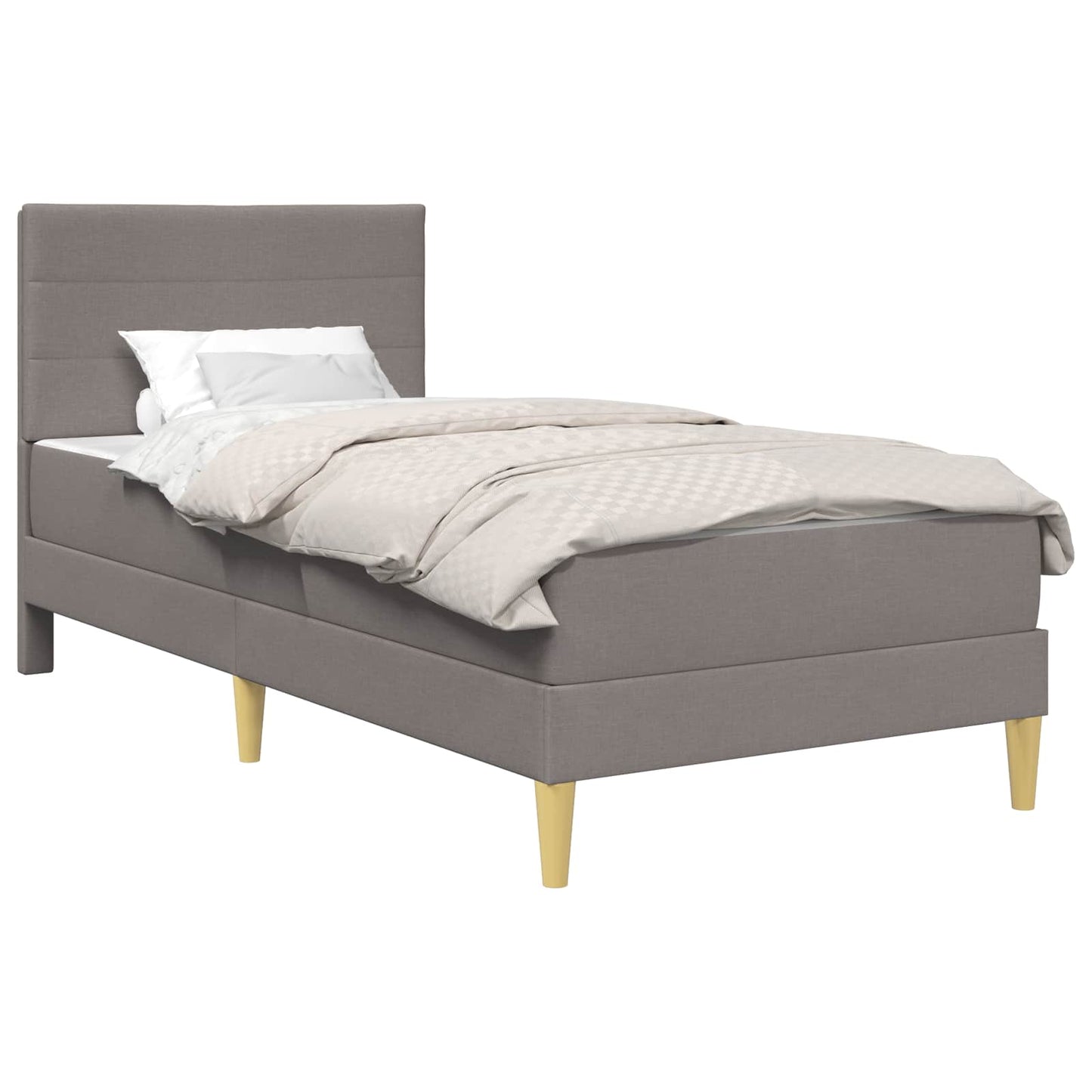 vidaXL Σκελετός Κρεβατιού Taupe 90 x 200 cm Πολυεστέρας