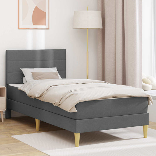 vidaXL Σκελετός Κρεβατιού Σκούρο Γκρι 100 x 200 cm Πολυεστέρας