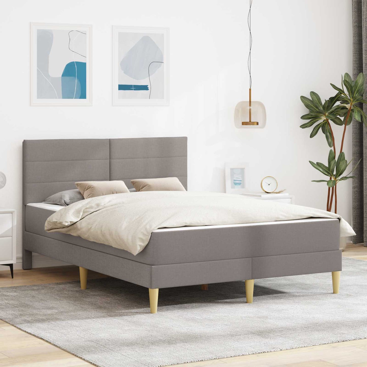 vidaXL Σκελετός Κρεβατιού 120 x 190 cm Taupe