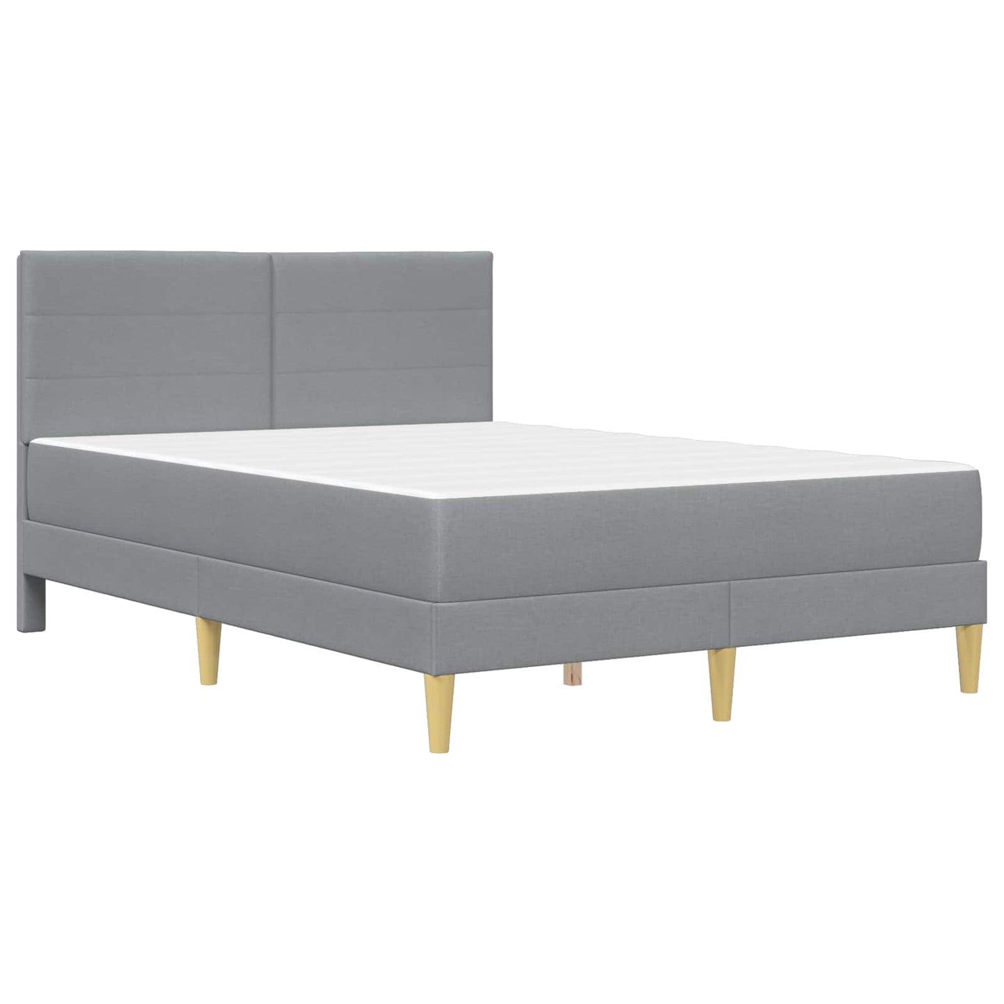 vidaXL Σκελετός Κρεβατιού Ανοιχτό γκρι 140 x 190 cm Πολυεστέρας