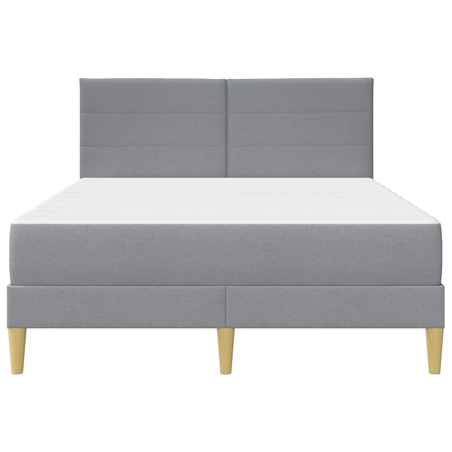 vidaXL Σκελετός Κρεβατιού Ανοιχτό γκρι 140 x 200 cm Πολυεστέρας