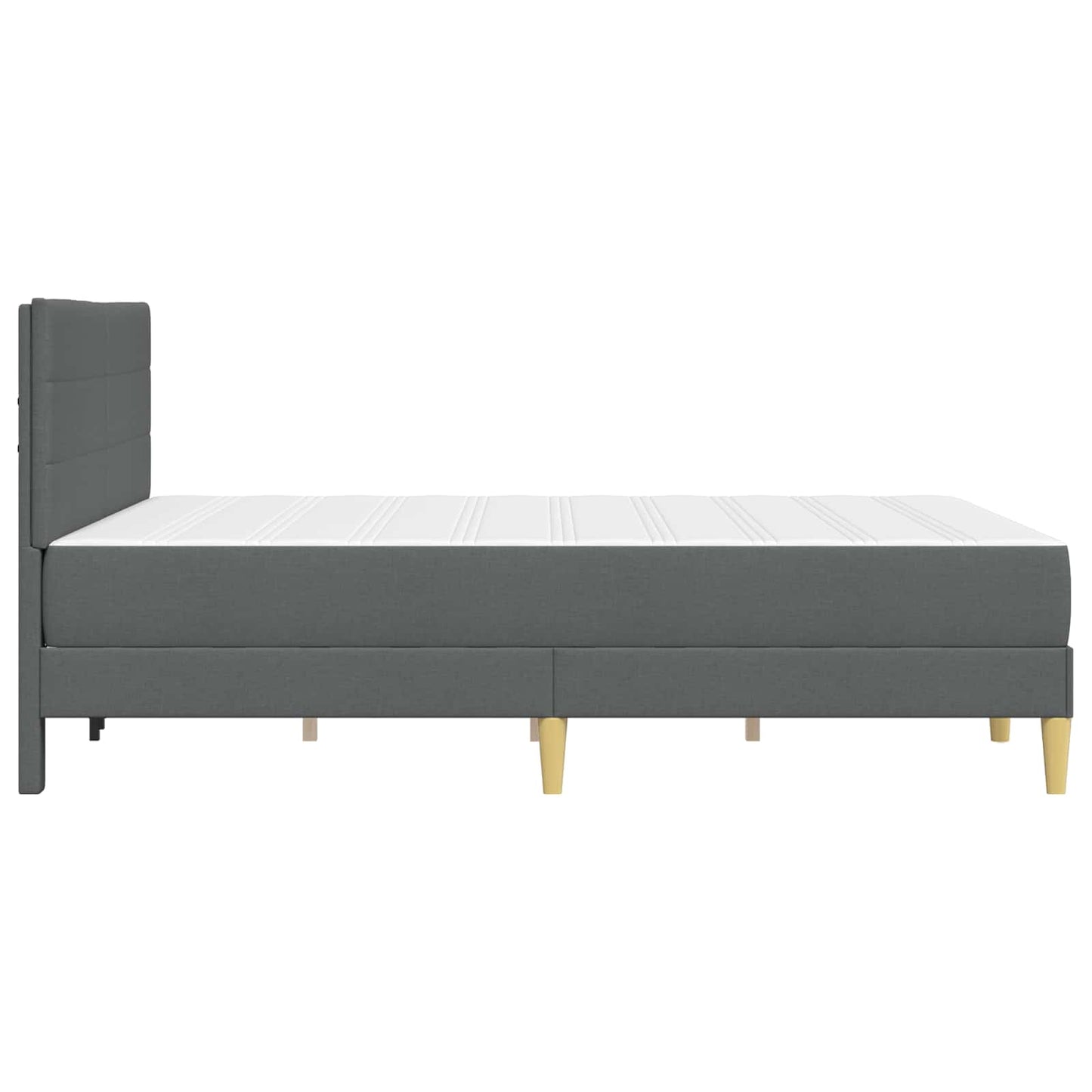 vidaXL Σκελετός Κρεβατιού Σκούρο Γκρι 140 x 200 cm Πολυεστέρας