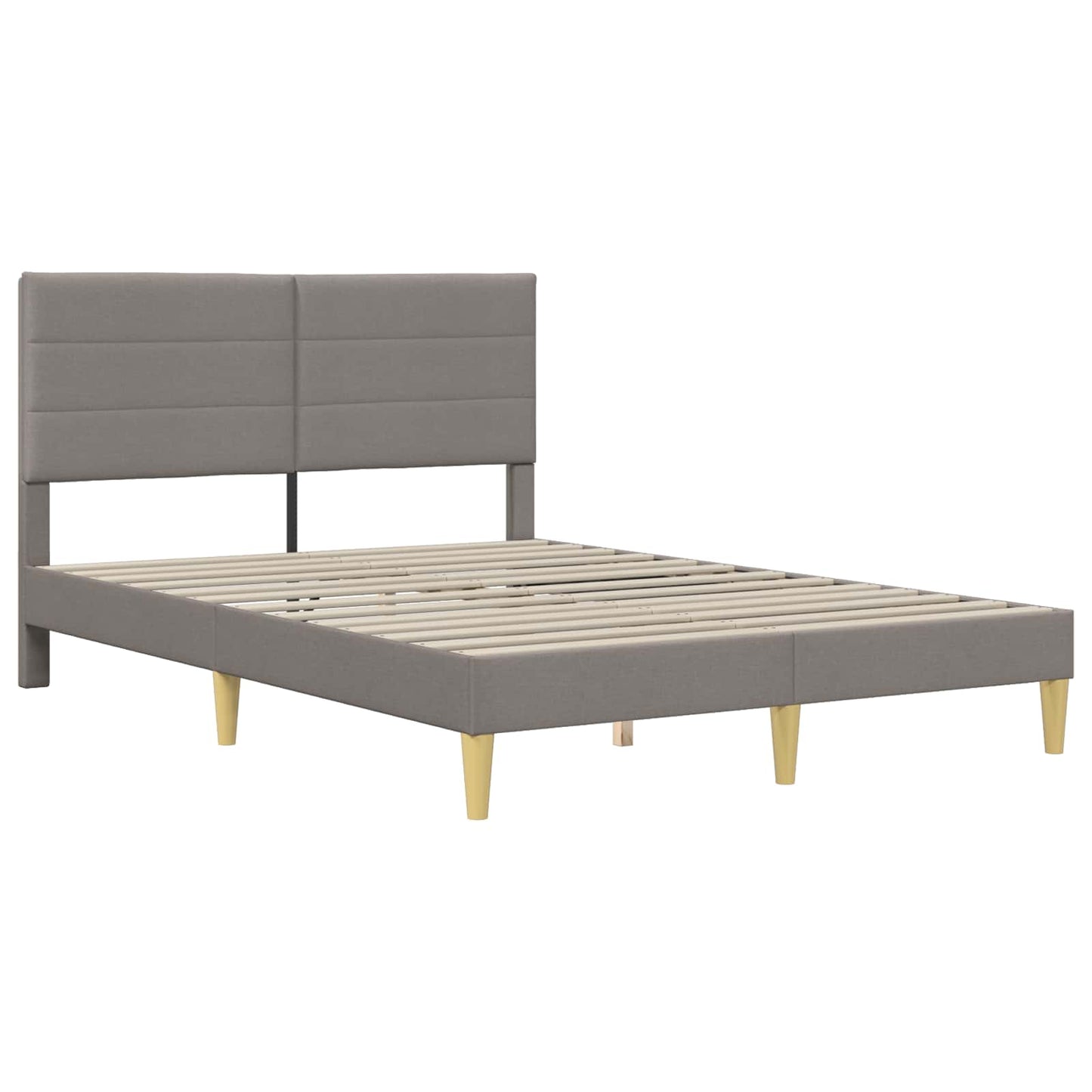vidaXL Σκελετός Κρεβατιού Taupe 140 x 200 cm Πολυεστέρας
