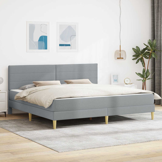 vidaXL Σκελετός Κρεβατιού Ανοιχτό γκρι 180 x 200 cm Πολυεστέρας