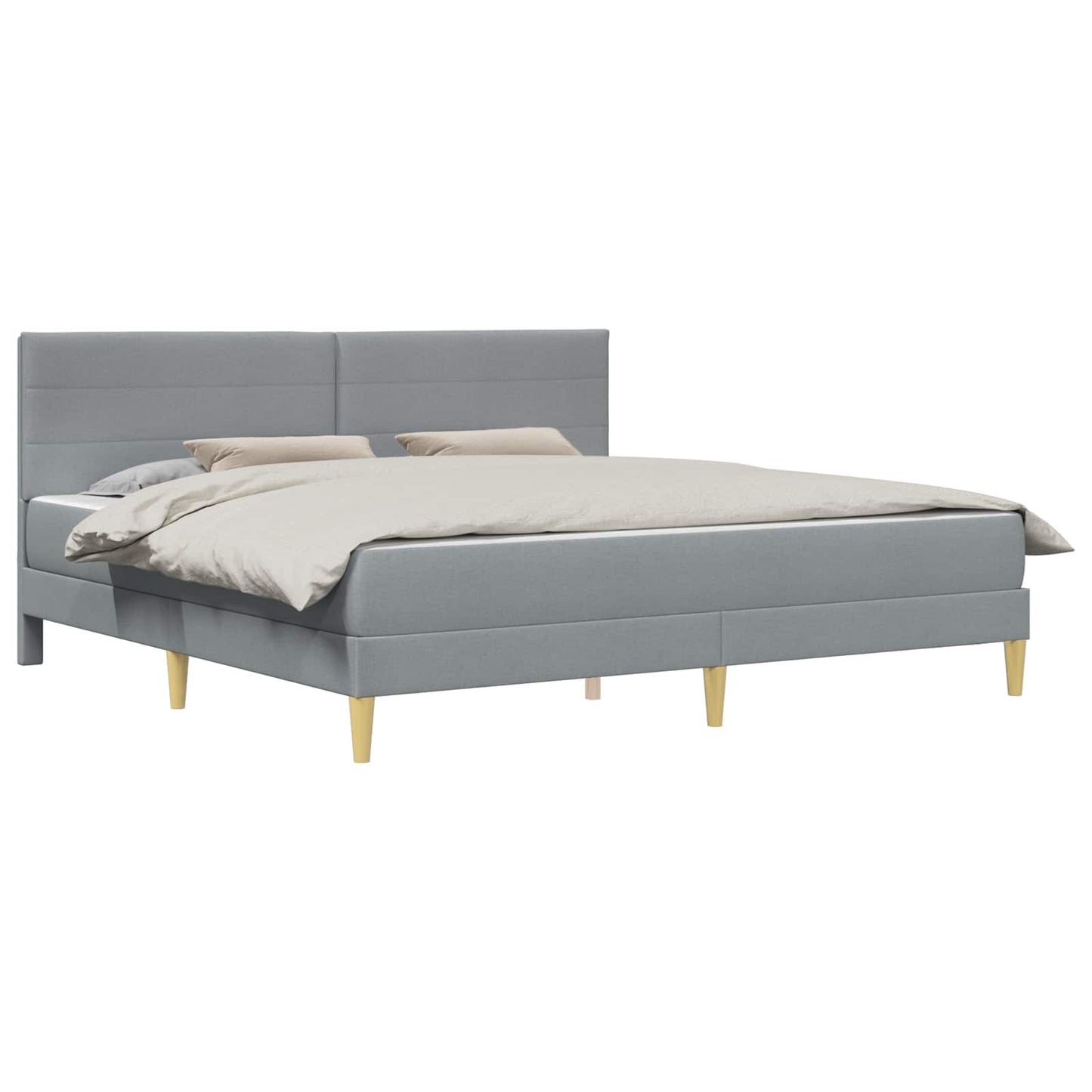 vidaXL Σκελετός Κρεβατιού Ανοιχτό γκρι 180 x 200 cm Πολυεστέρας