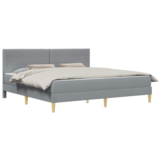 vidaXL Σκελετός Κρεβατιού Ανοιχτό γκρι 180 x 200 cm Πολυεστέρας