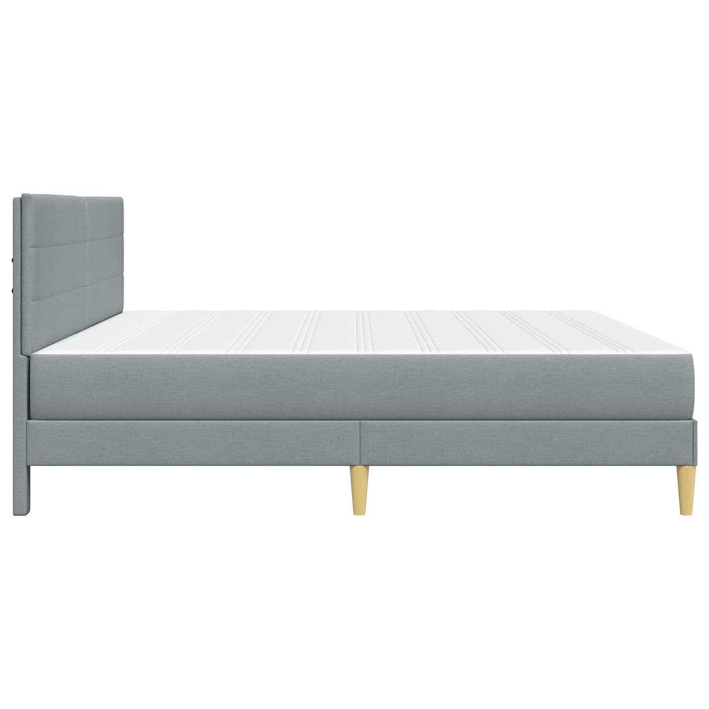 vidaXL Σκελετός Κρεβατιού Ανοιχτό γκρι 180 x 200 cm Πολυεστέρας