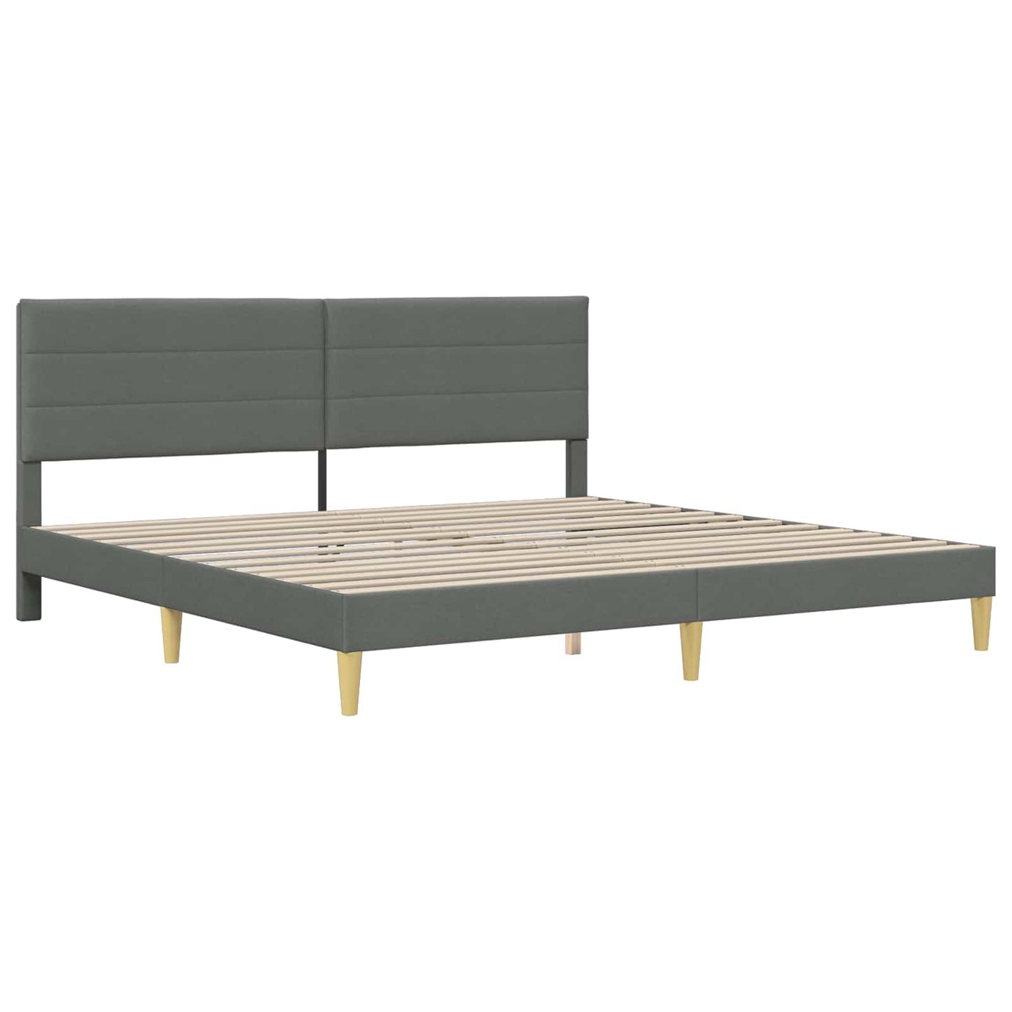vidaXL Σκελετός Κρεβατιού Σκούρο Γκρι 200 x 200 cm Πολυεστέρας
