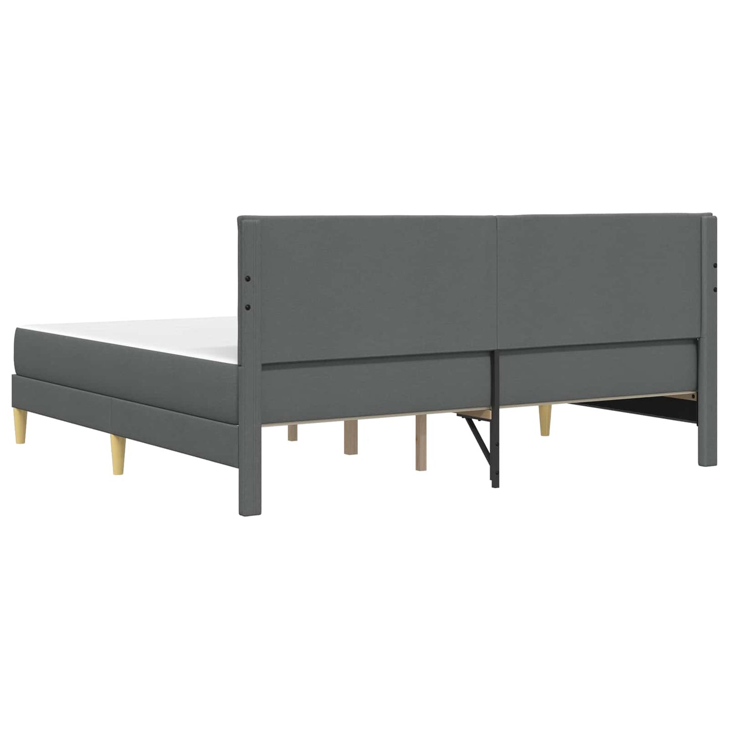 vidaXL Σκελετός Κρεβατιού Σκούρο Γκρι 200 x 200 cm Πολυεστέρας