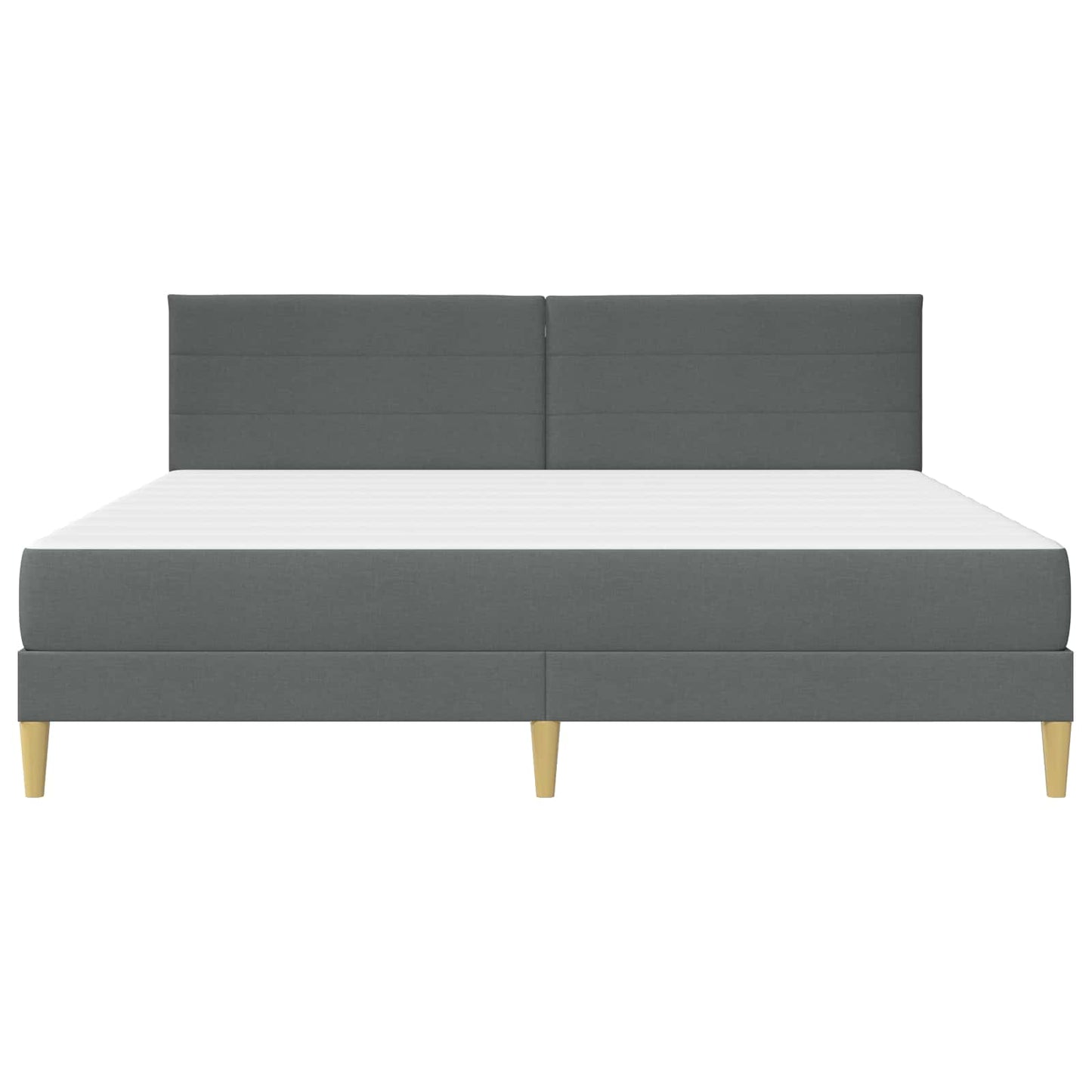 vidaXL Σκελετός Κρεβατιού Σκούρο Γκρι 200 x 200 cm Πολυεστέρας