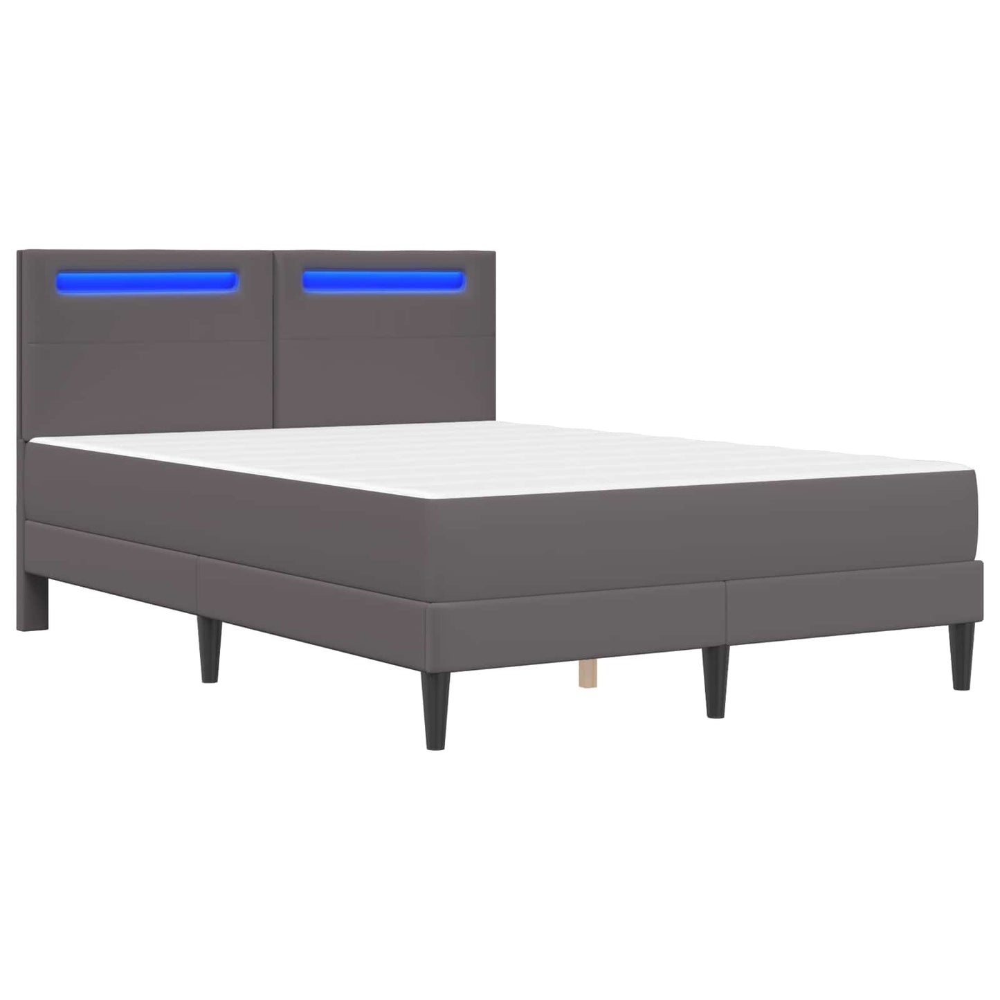 vidaXL Σκελετός Κρεβατιού με κεφαλάρι Γκρι 120 x 190 cm Τεχνητό Δέρμα