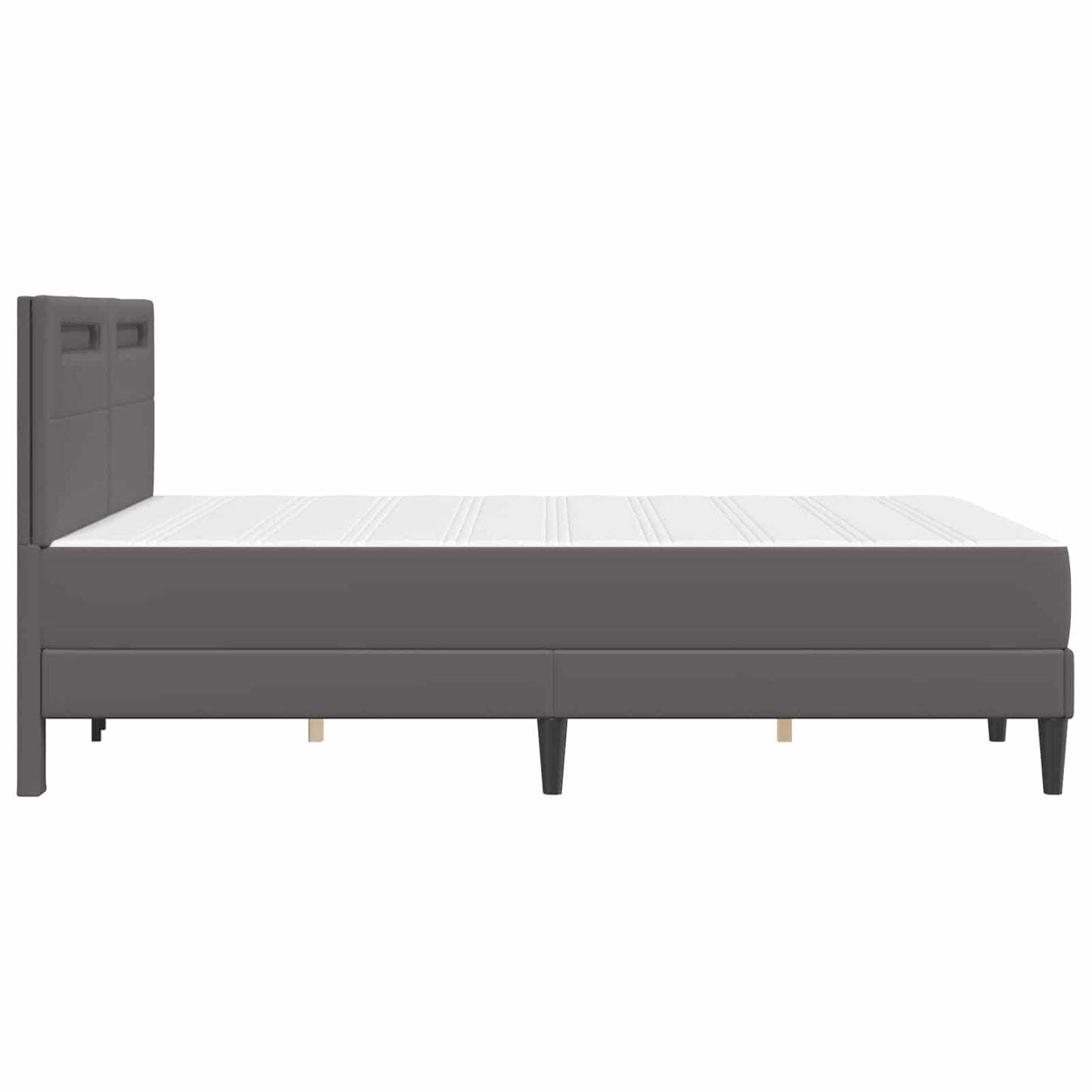 vidaXL Σκελετός Κρεβατιού με κεφαλάρι Γκρι 120 x 200 cm Τεχνητό Δέρμα