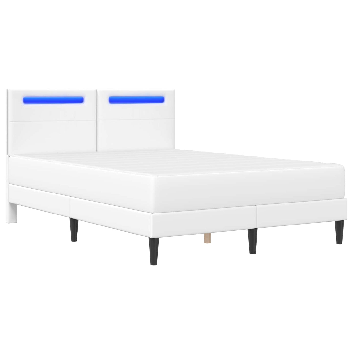 vidaXL Σκελετός Κρεβατιού με κεφαλάρι Λευκό 120 x 200 cm Τεχνητό Δέρμα