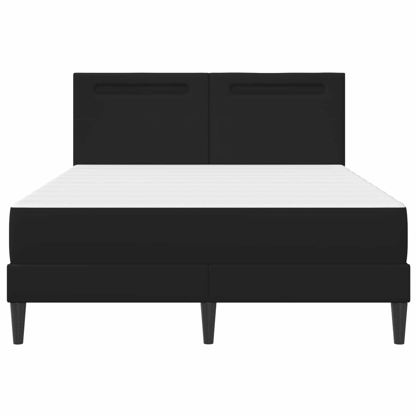 vidaXL Σκελετός Κρεβατιού με κεφαλάρι Μαύρο 160 x 200 cm Τεχνητό Δέρμα