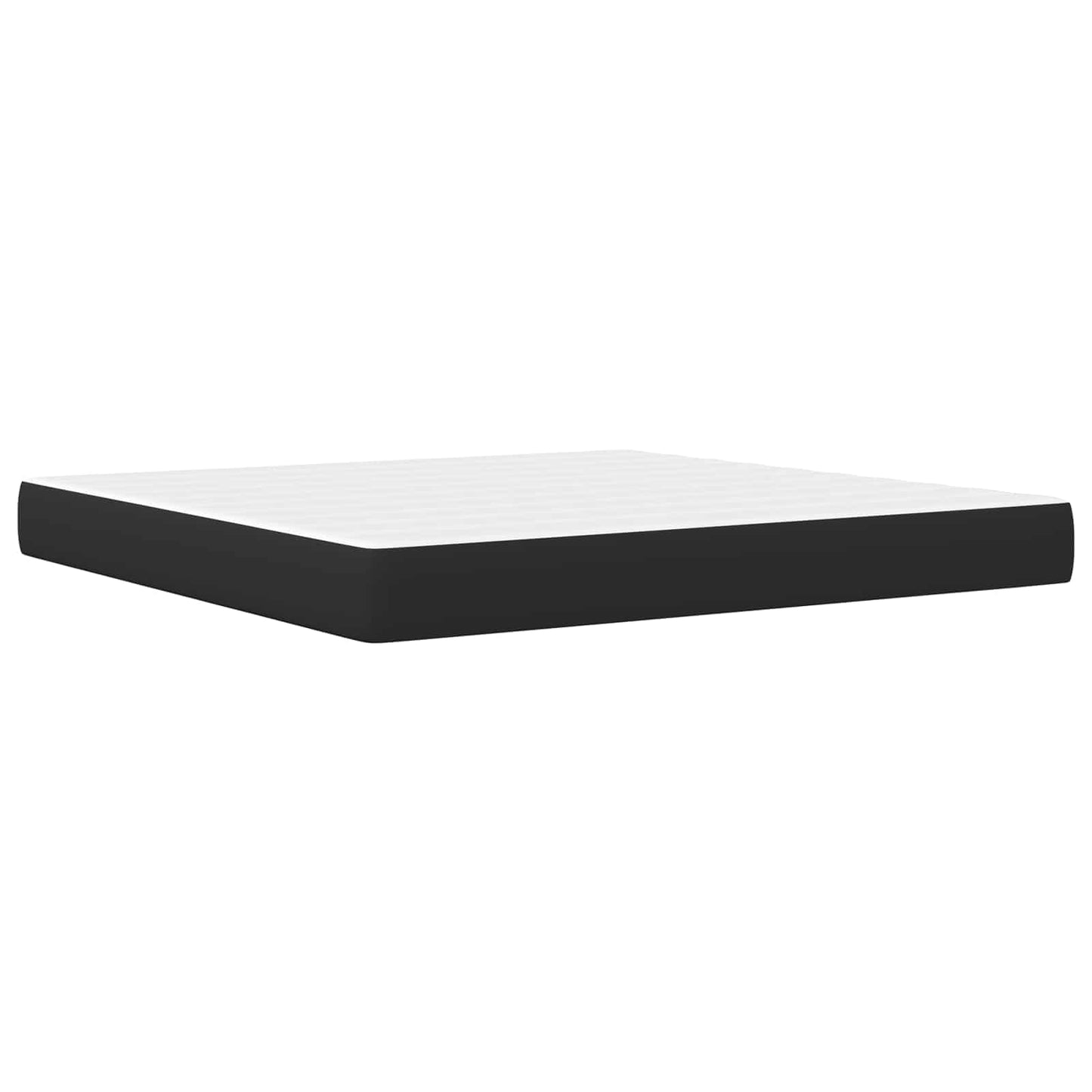 vidaXL Σκελετός Κρεβατιού με κεφαλάρι Μαύρο 200 x 200 cm Τεχνητό Δέρμα