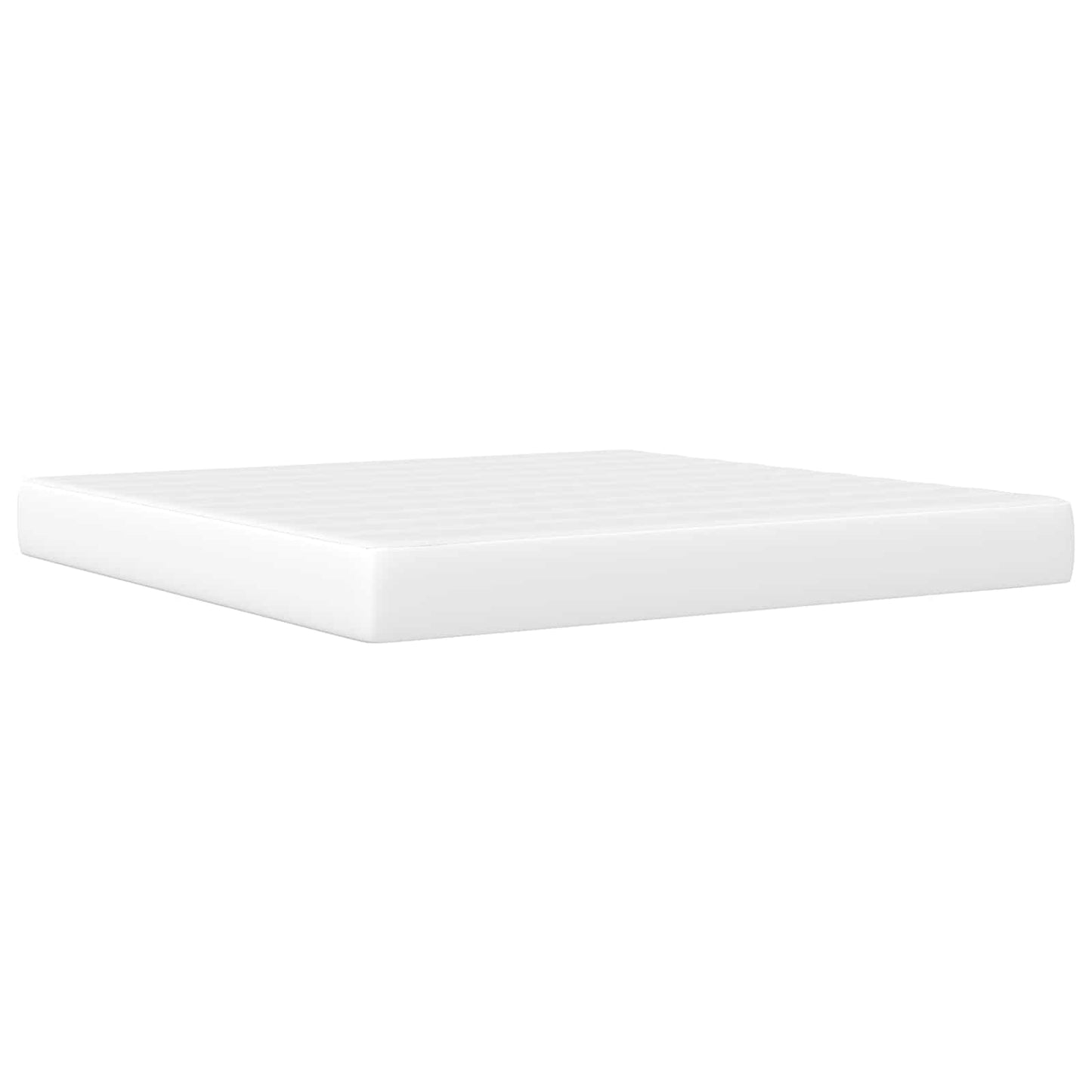 vidaXL Σκελετός Κρεβατιού με κεφαλάρι Λευκό 200 x 200 cm Τεχνητό Δέρμα