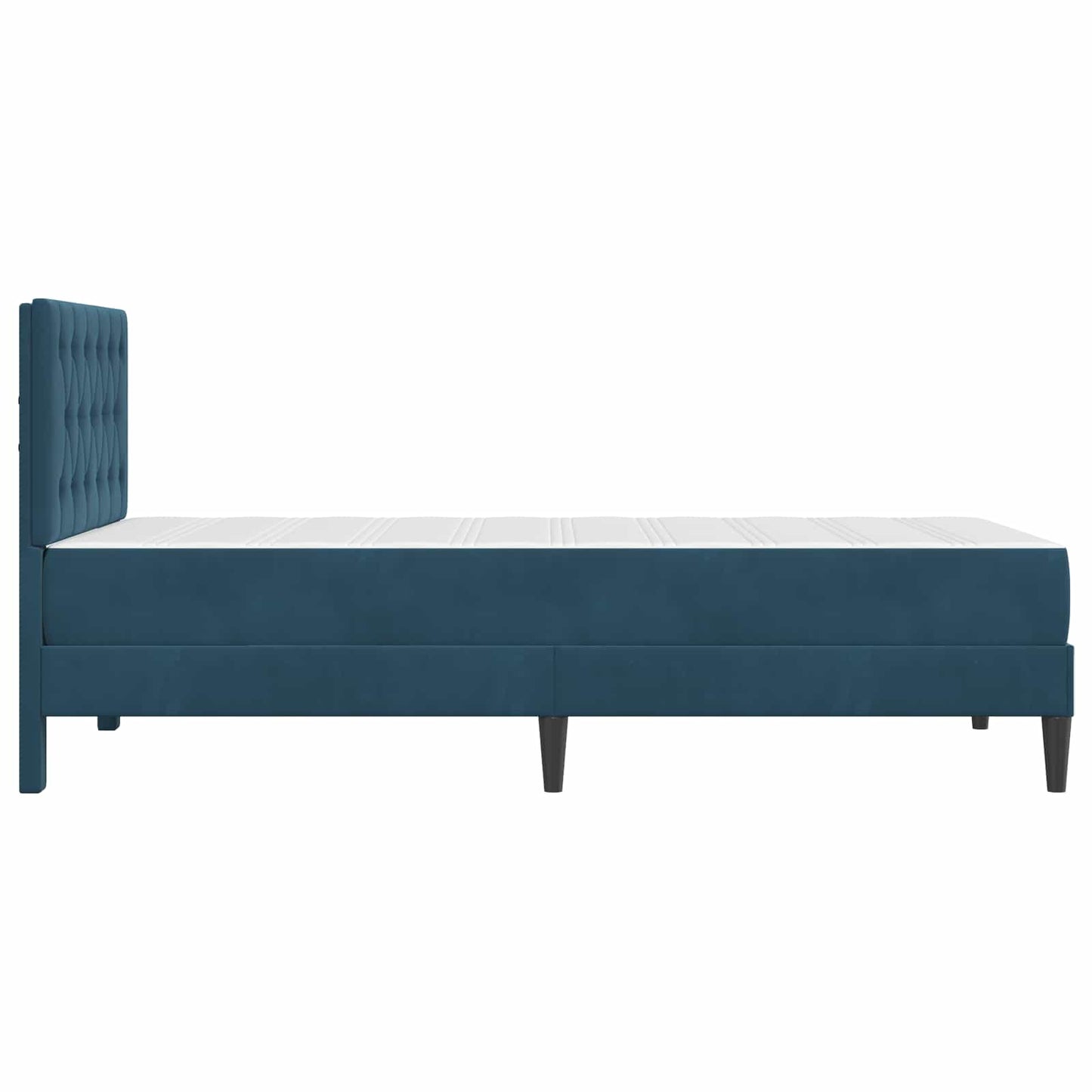 vidaXL Σκελετός κρεβατιού με στρώμα Μπλε 80 x 200 cm Βελούδο