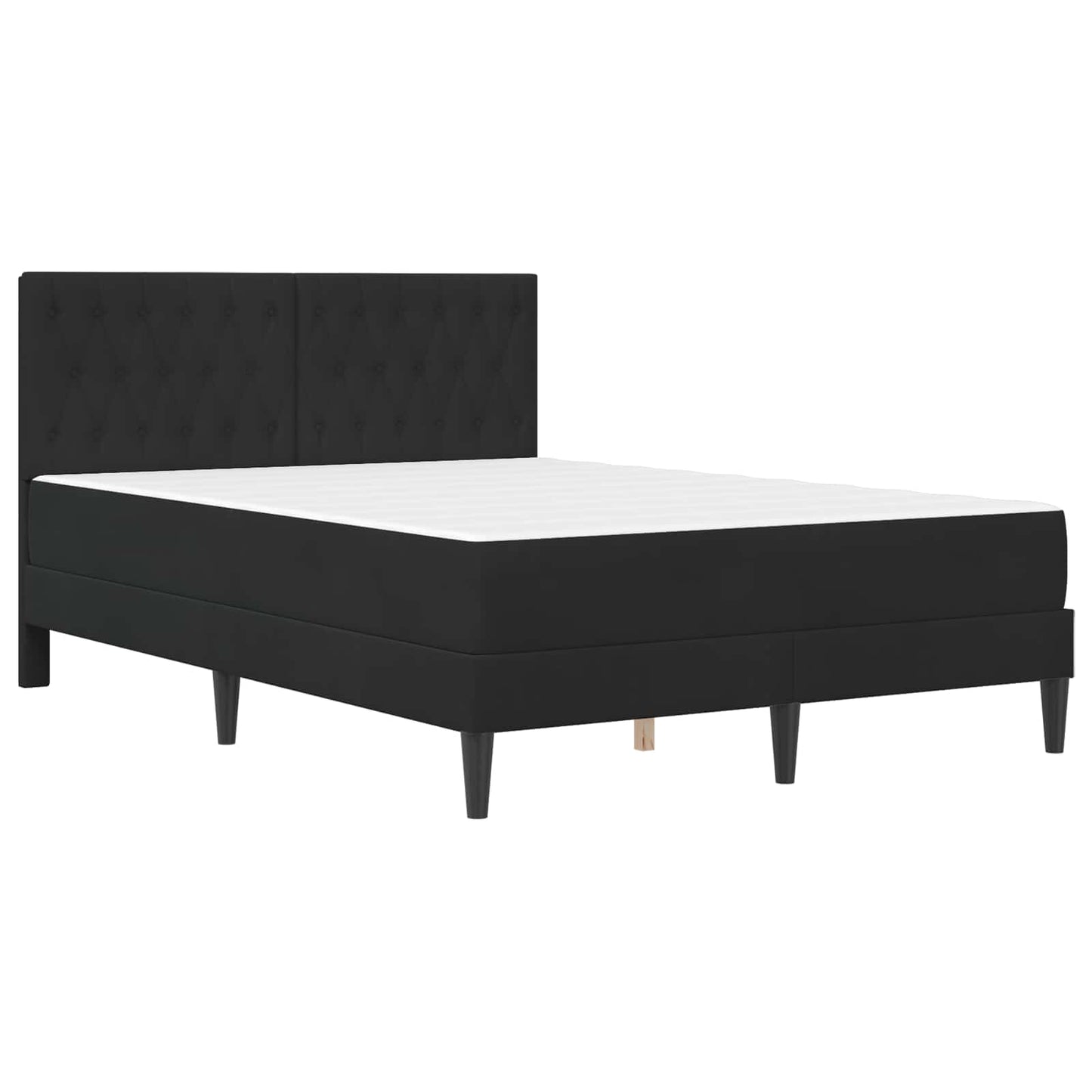 vidaXL Σκελετός κρεβατιού με στρώμα Μαύρο 140 x 190 cm Βελούδο