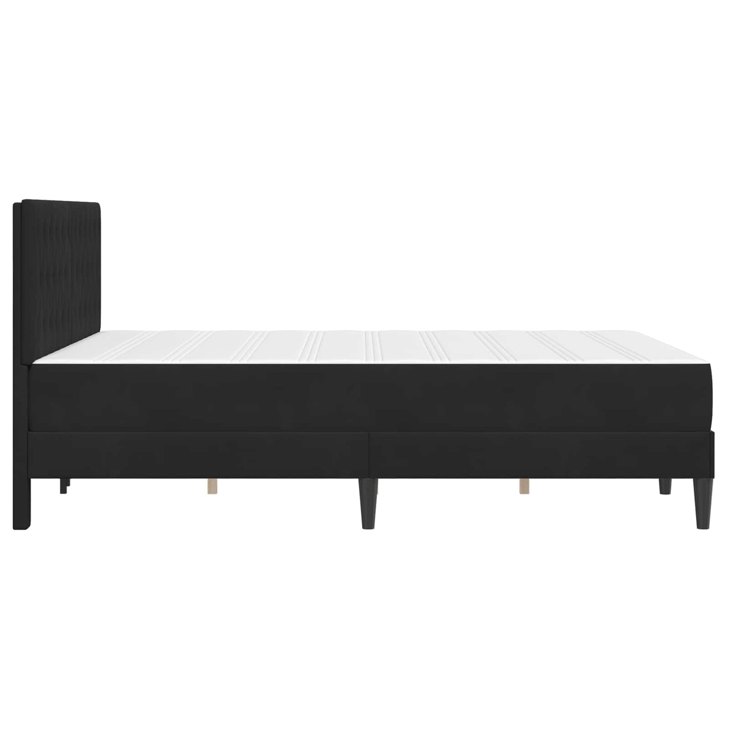 vidaXL Σκελετός κρεβατιού με στρώμα Μαύρο 160 x 200 cm Βελούδο