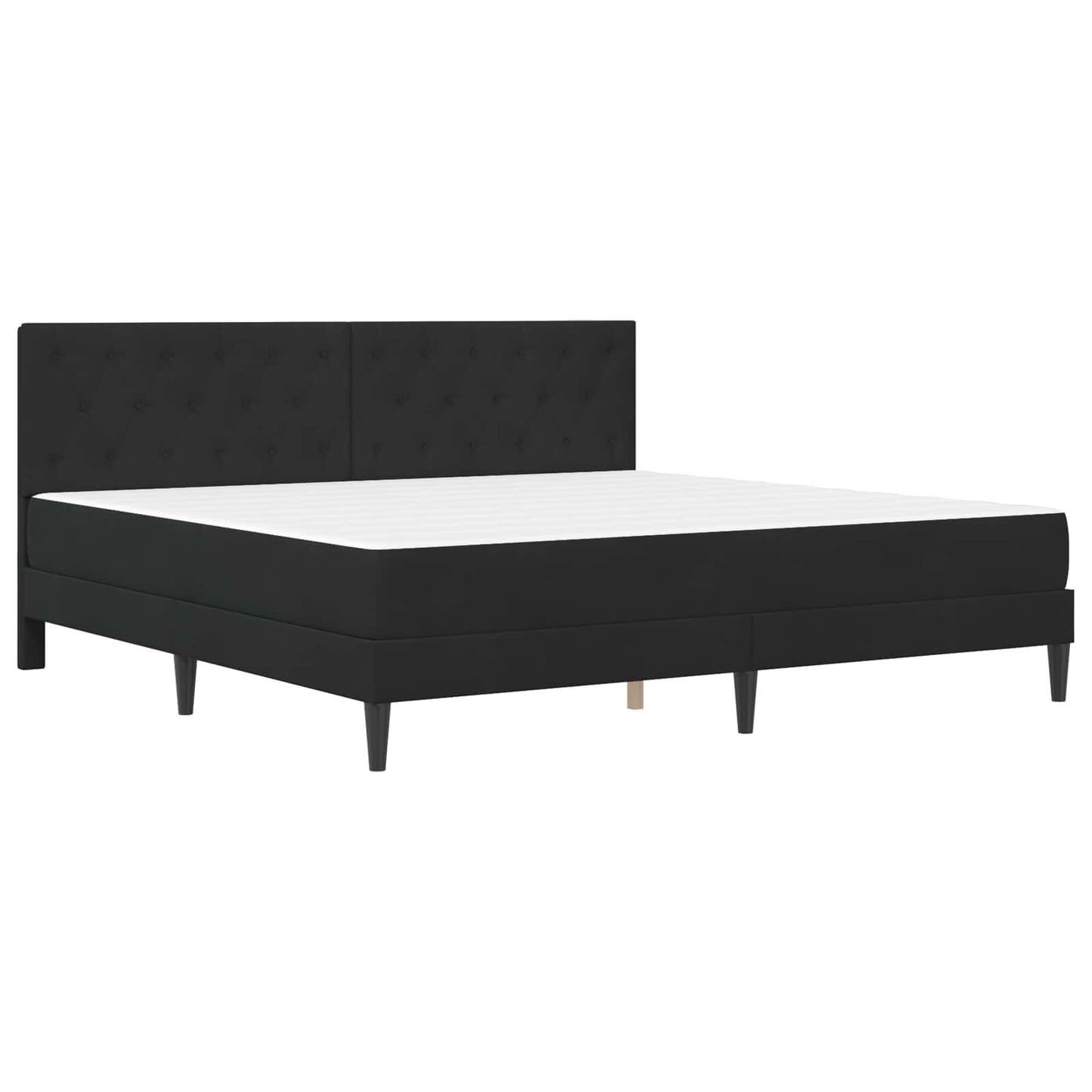 vidaXL Σκελετός κρεβατιού με στρώμα Μαύρο 200 x 200 cm Βελούδο
