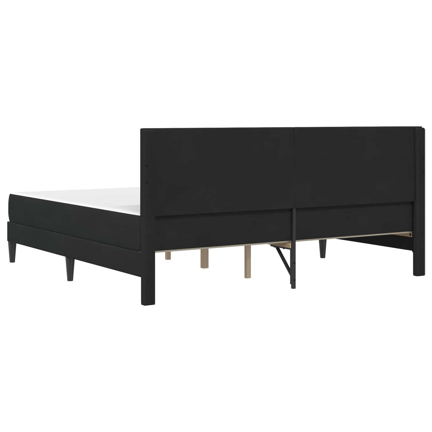 vidaXL Σκελετός κρεβατιού με στρώμα Μαύρο 200 x 200 cm Βελούδο