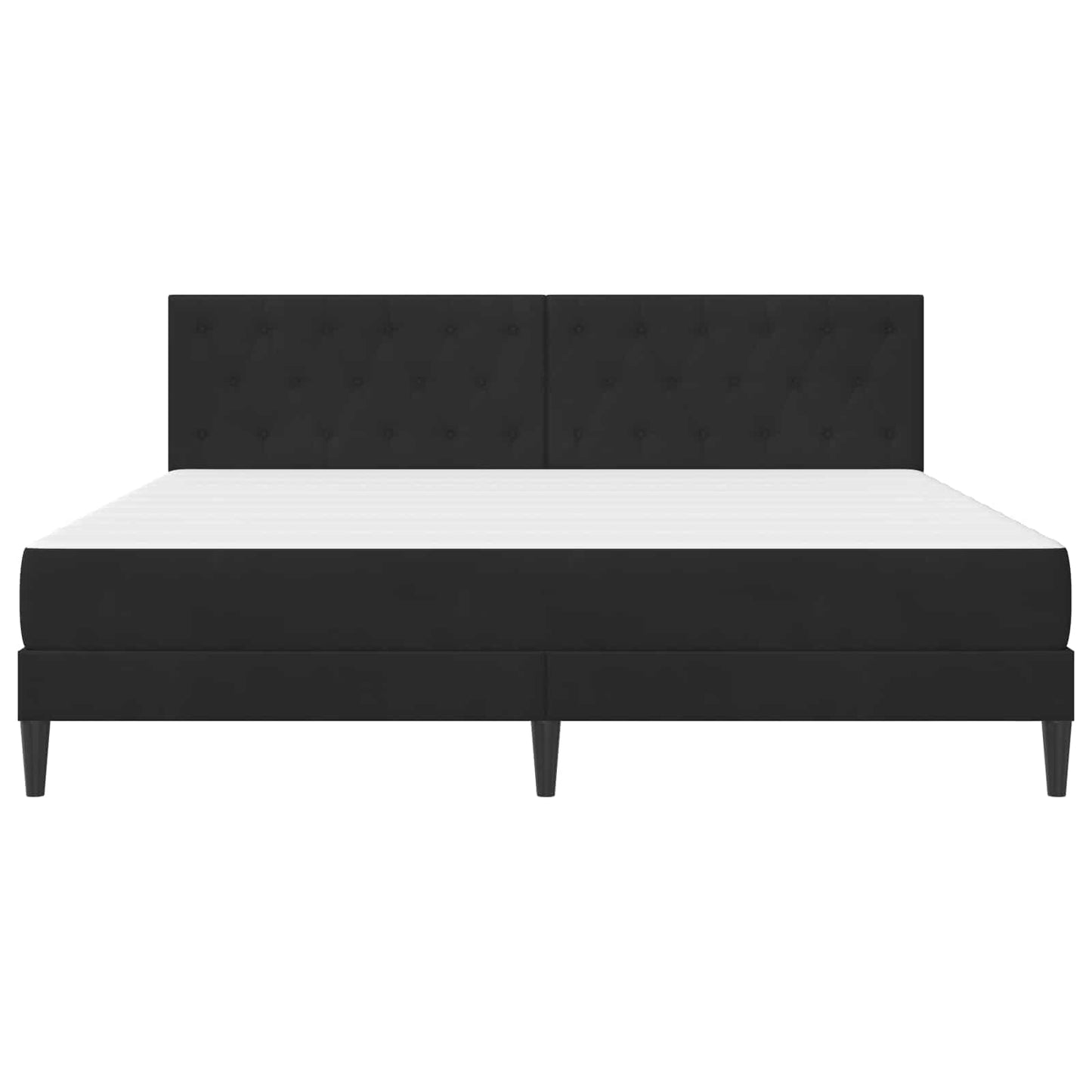 vidaXL Σκελετός κρεβατιού με στρώμα Μαύρο 200 x 200 cm Βελούδο