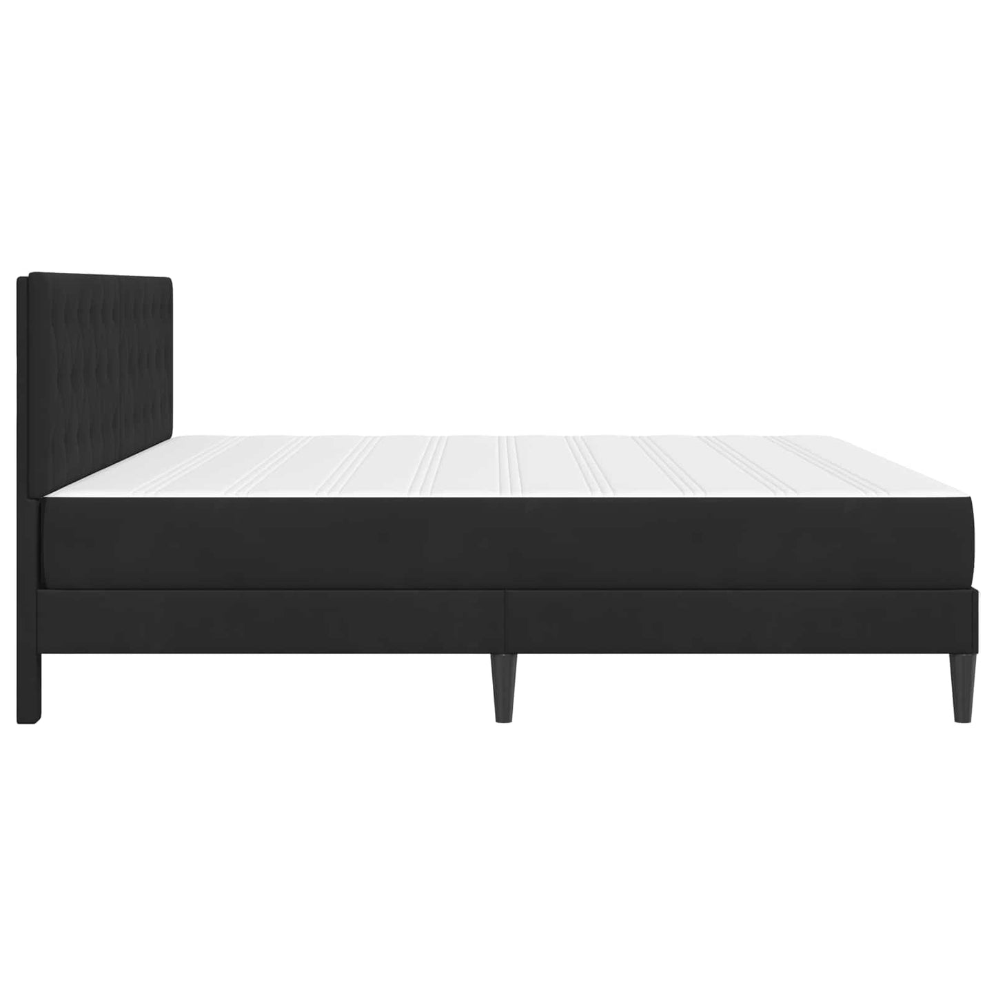 vidaXL Σκελετός κρεβατιού με στρώμα Μαύρο 200 x 200 cm Βελούδο