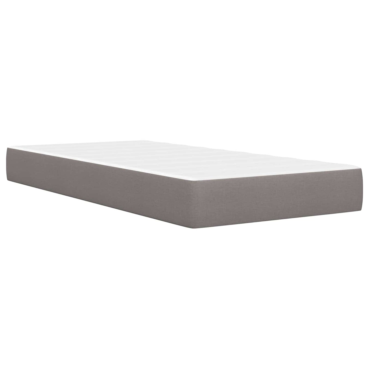 vidaXL Σκελετός κρεβατιού με στρώμα Taupe 90 x 190 cm ύφασμα