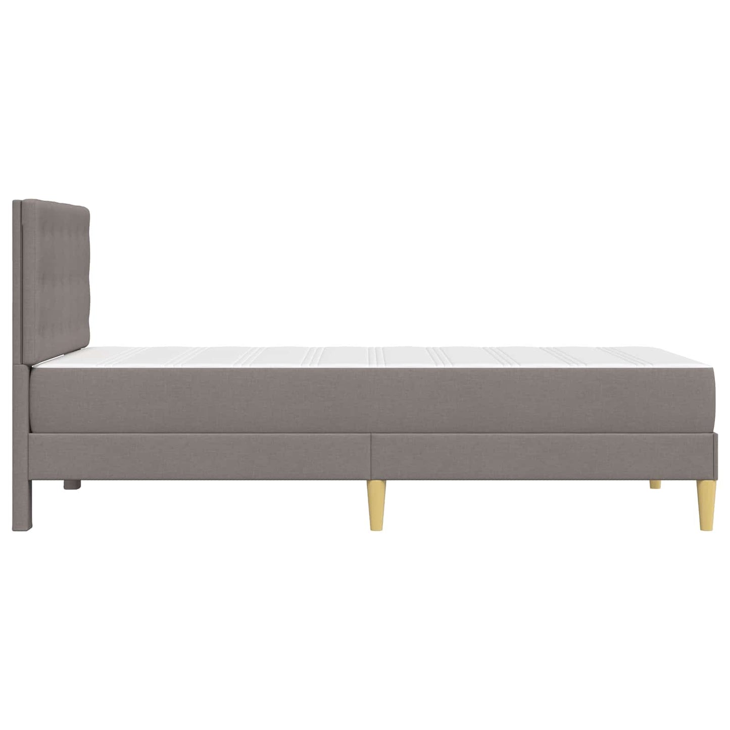 vidaXL Σκελετός κρεβατιού με στρώμα Taupe 90 x 190 cm ύφασμα