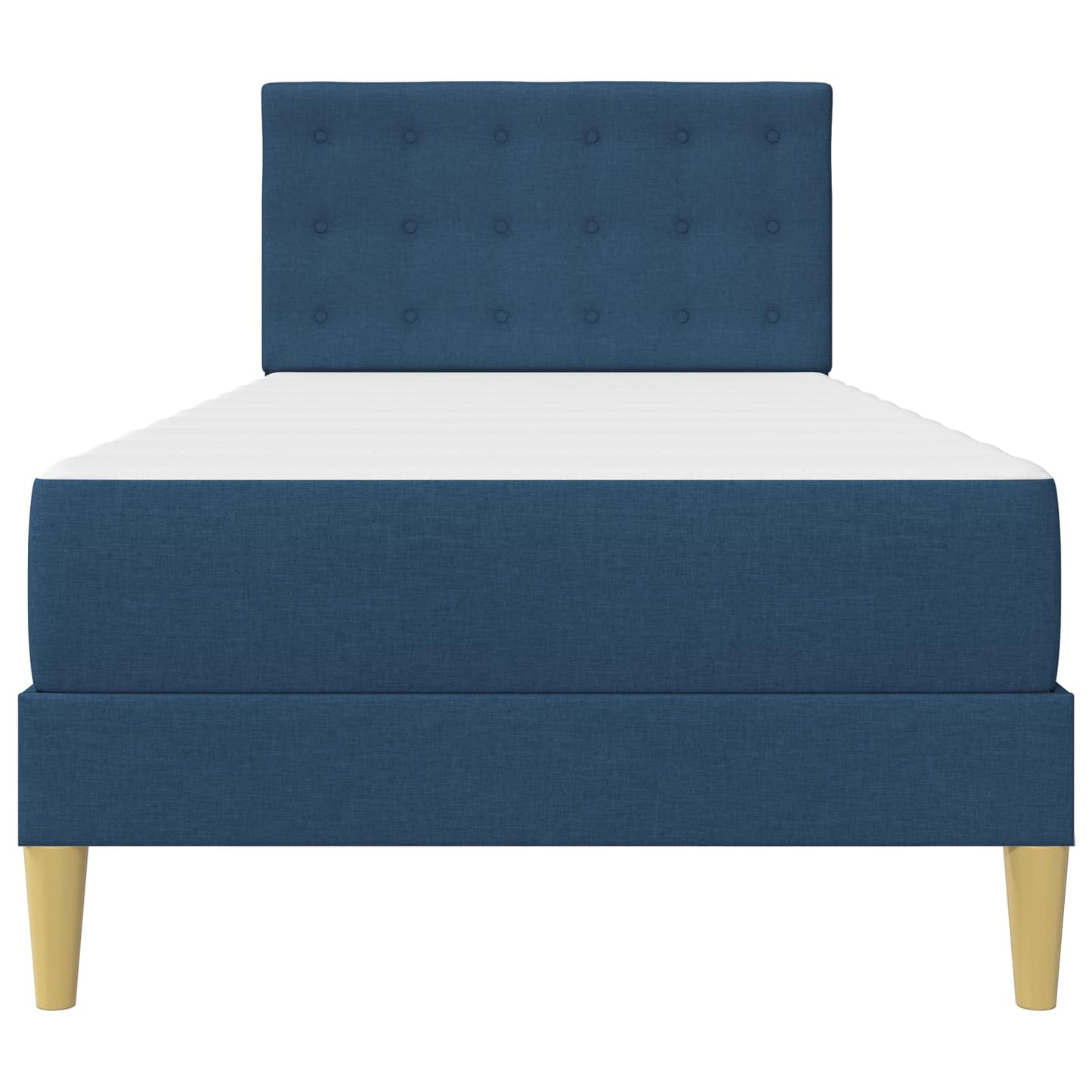 vidaXL Σκελετός κρεβατιού με στρώμα Μπλε 90 x 190 cm ύφασμα