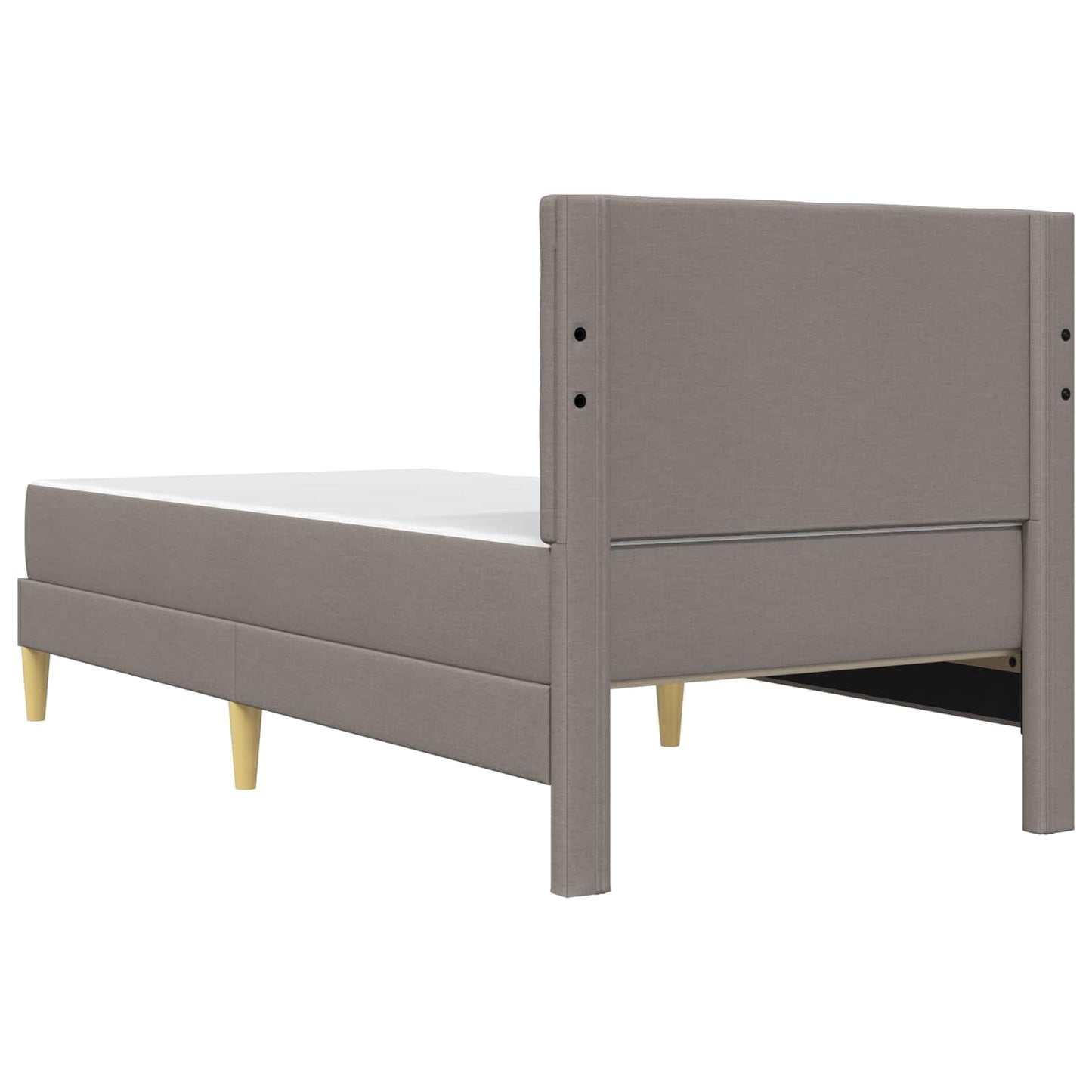 vidaXL Σκελετός κρεβατιού με στρώμα Taupe 90 x 200 cm ύφασμα
