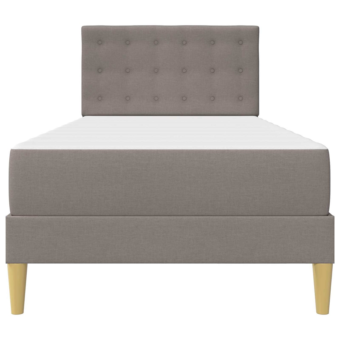 vidaXL Σκελετός κρεβατιού με στρώμα Taupe 90 x 200 cm ύφασμα