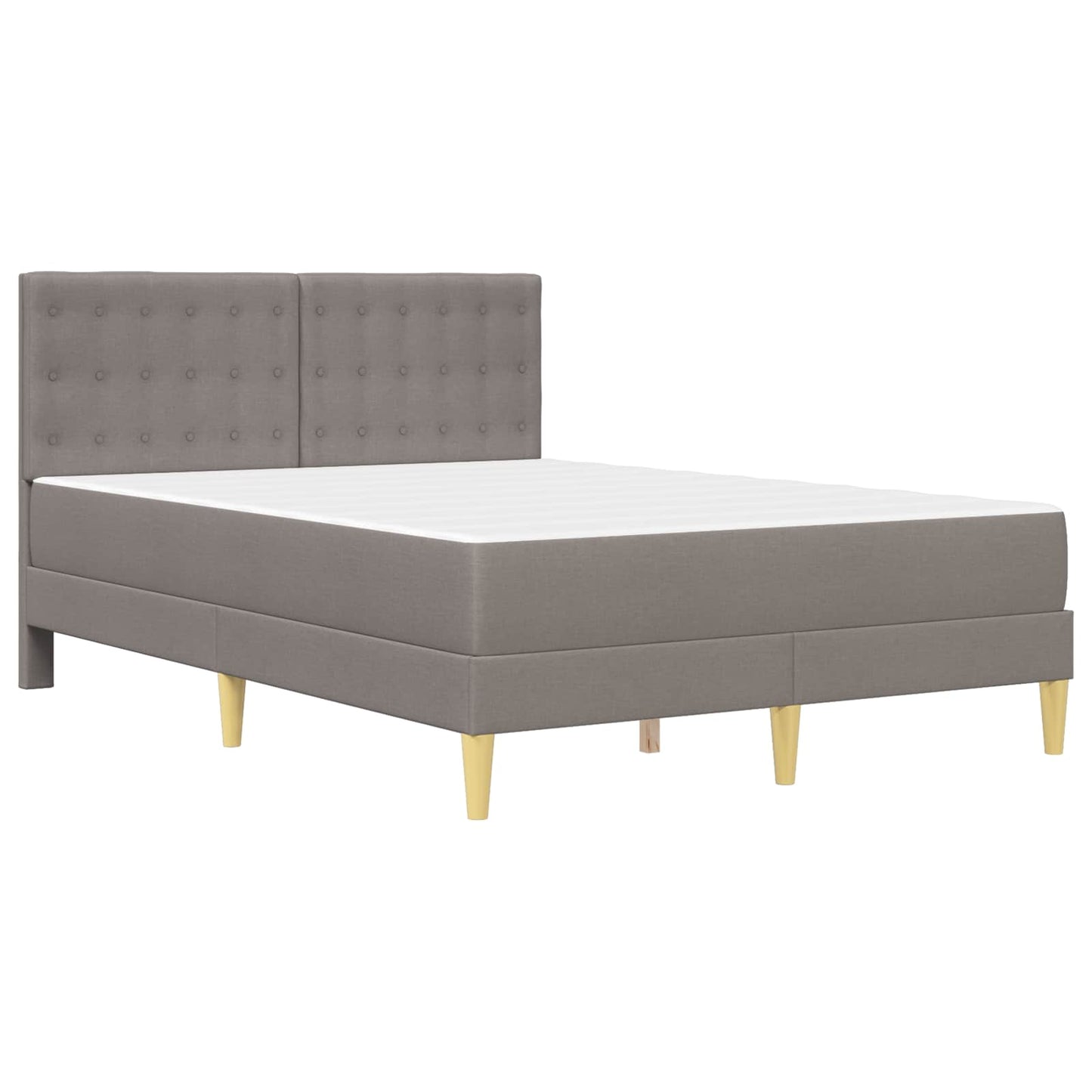 vidaXL Σκελετός κρεβατιού με στρώμα Taupe 120 x 190 cm ύφασμα