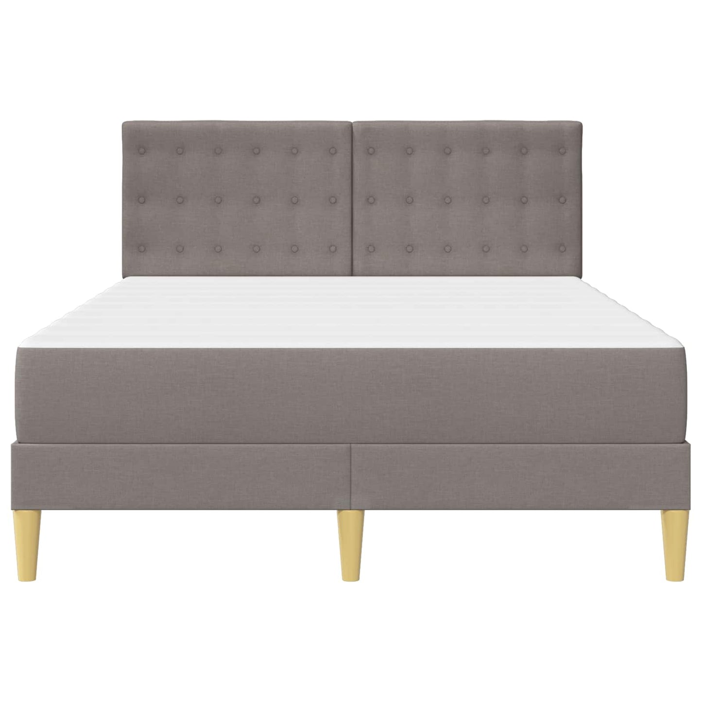 vidaXL Σκελετός κρεβατιού με στρώμα Taupe 120 x 190 cm ύφασμα